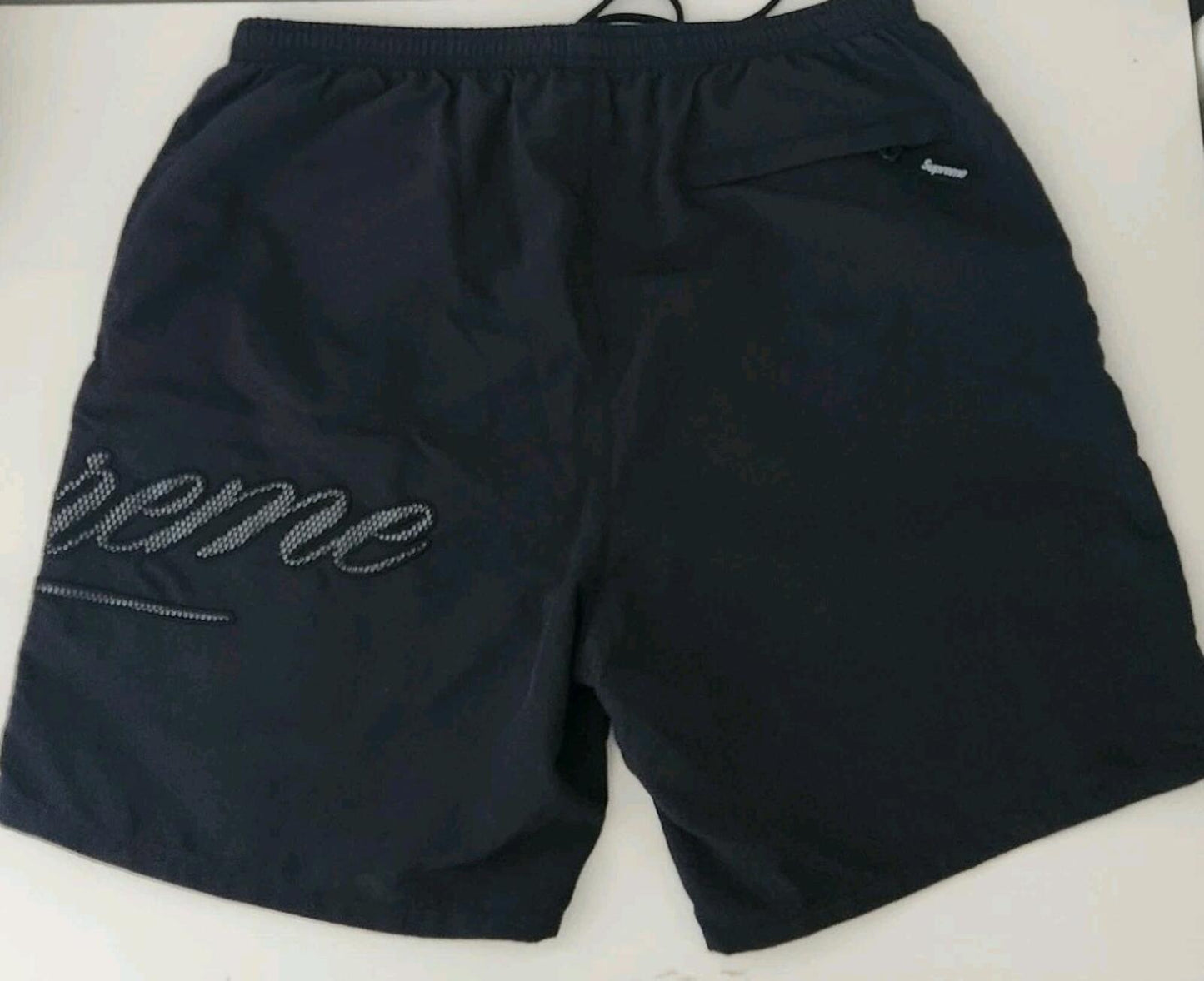 SS21 Supreme Mesh Script Water Short Black Size M