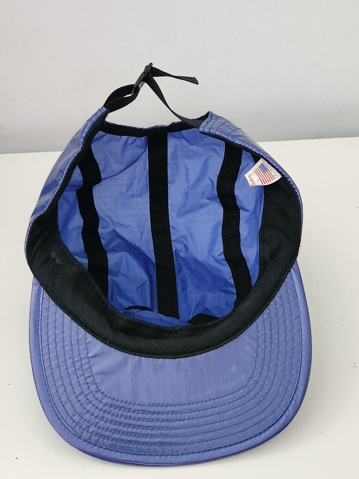 FW16 Supreme Glossy Ripstop Camp Cap Blaue Hut-Boxlogo Royal