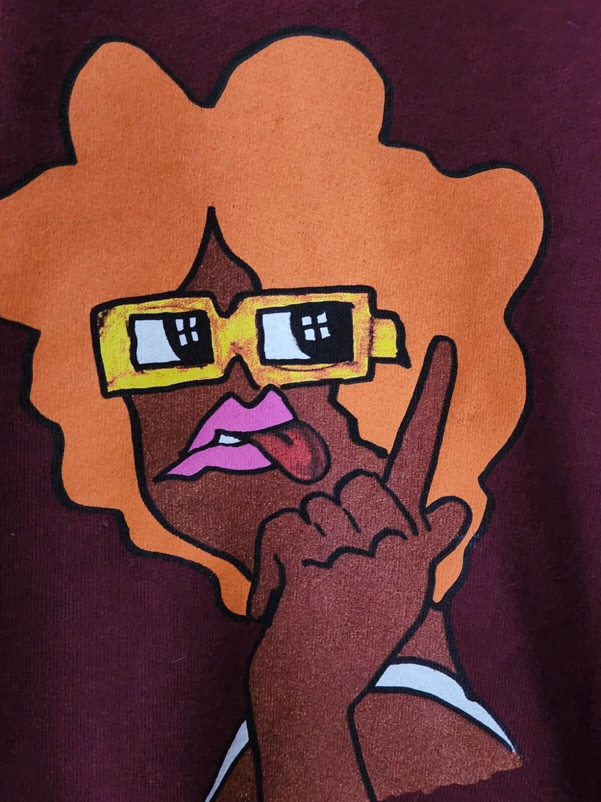 FW17 Supreme Gonz Heads Burgundy crewneck size L large sweatshirt Mark Gonzales