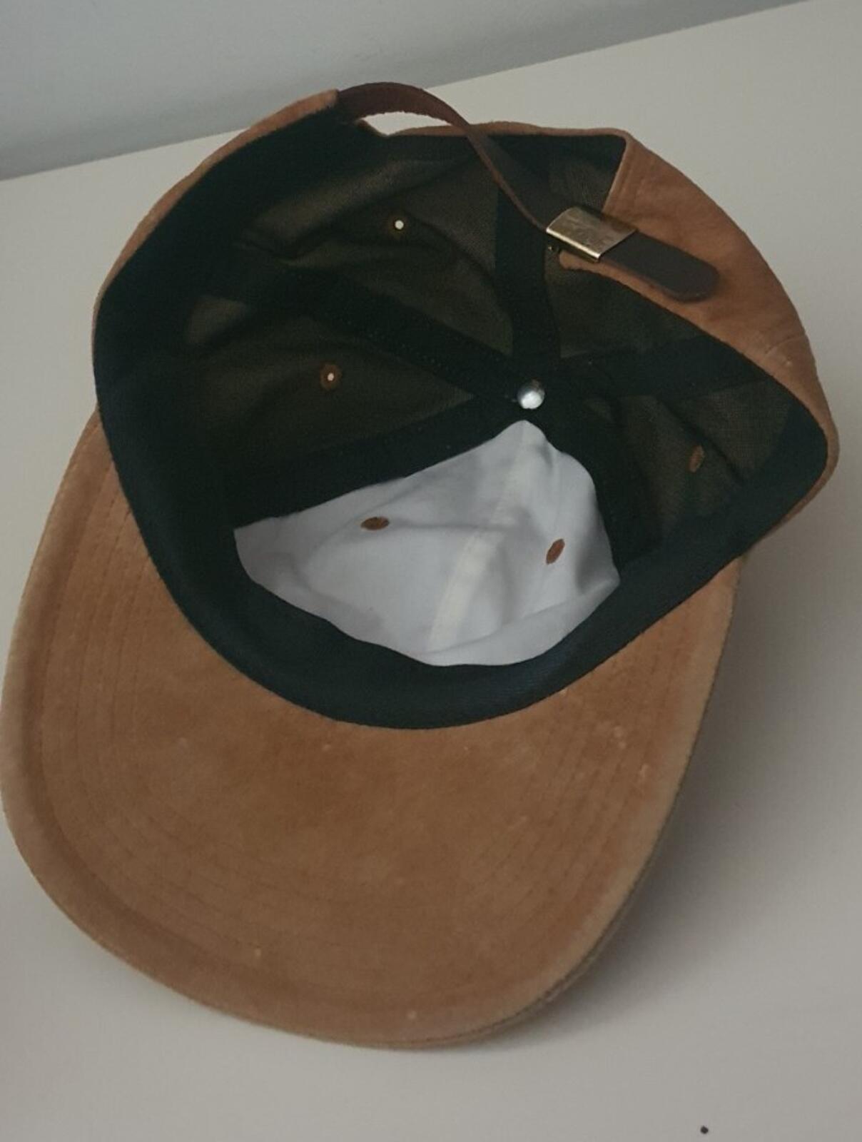 SS16 Supreme Suede Classic Logo 6-panel Cap Tan
