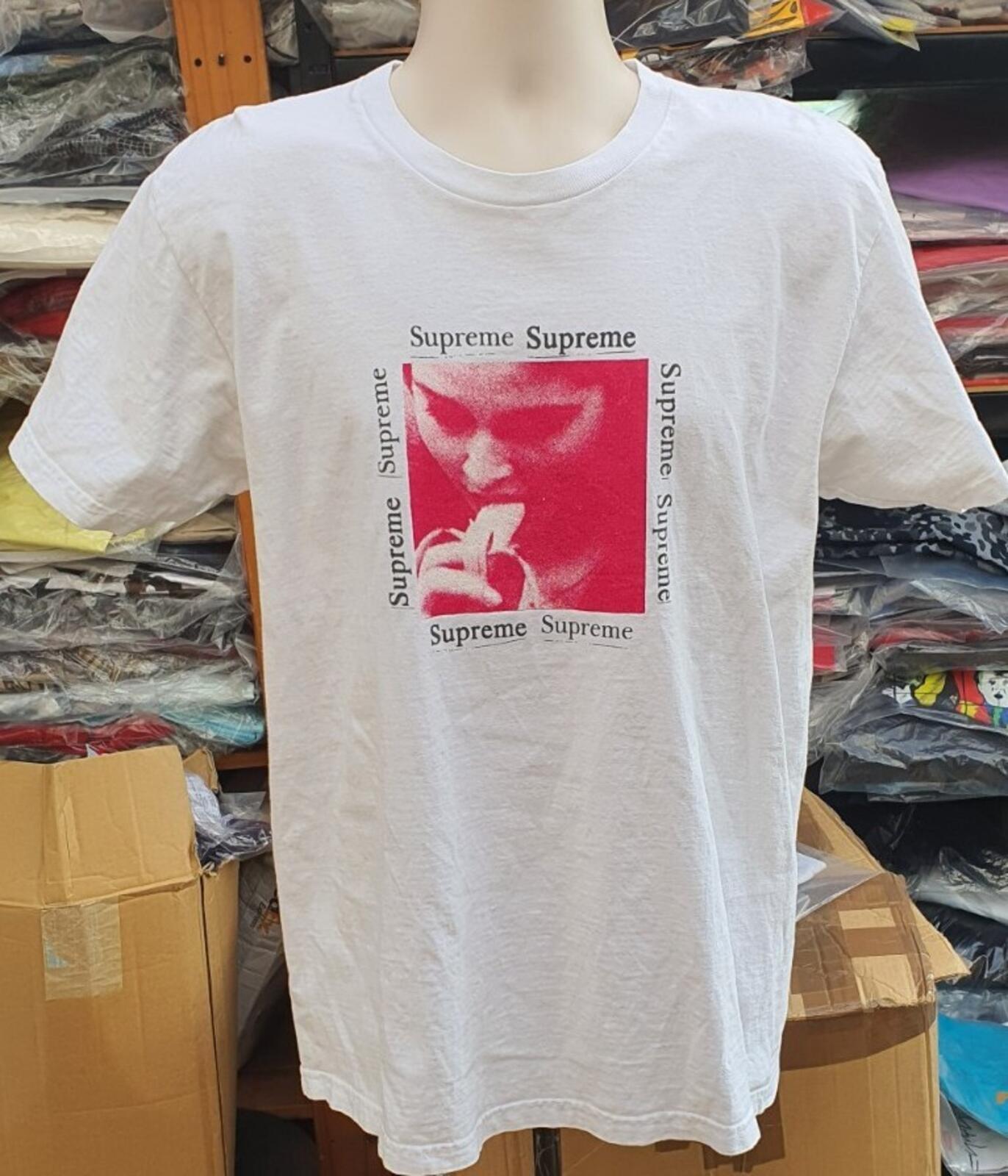 FW15 Supreme Banana Tee Blanca Talla L