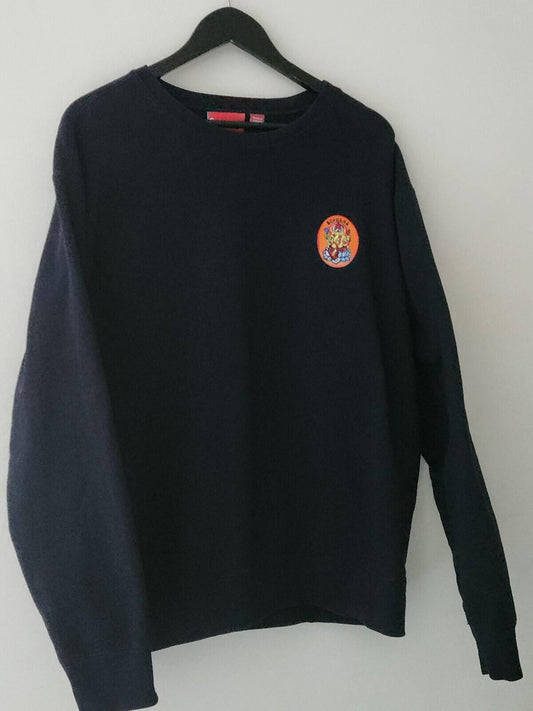 Sudadera cuello redondo azul marino Supreme Ganesh SS18 talla L grande