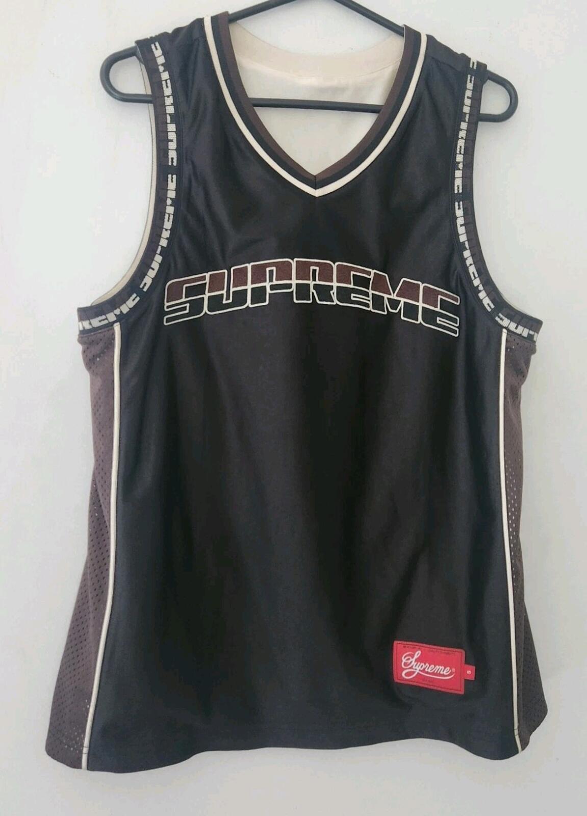 SS22 Supreme Wende-Basketballtrikot Größe S Klein Schwarz ärmelloses Tanktop