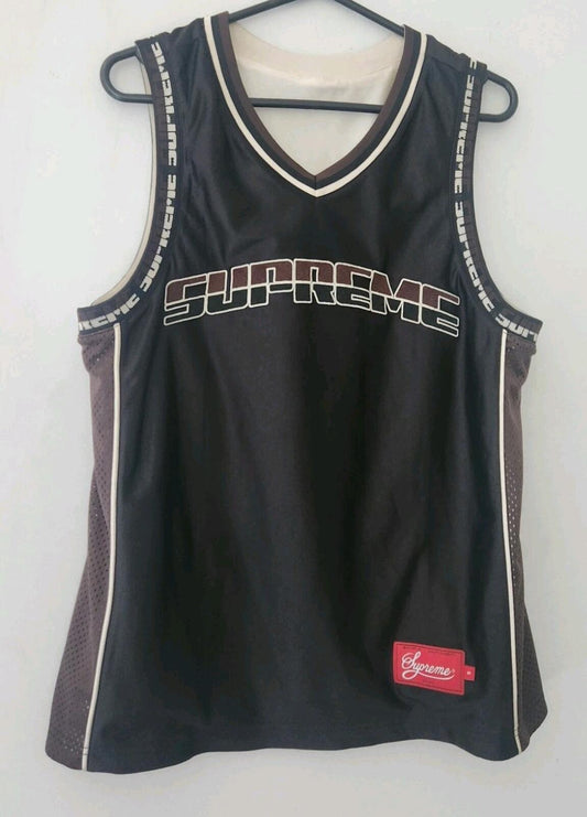 SS22 Supreme Camiseta de baloncesto reversible Talla S Pequeña Negra sin mangas