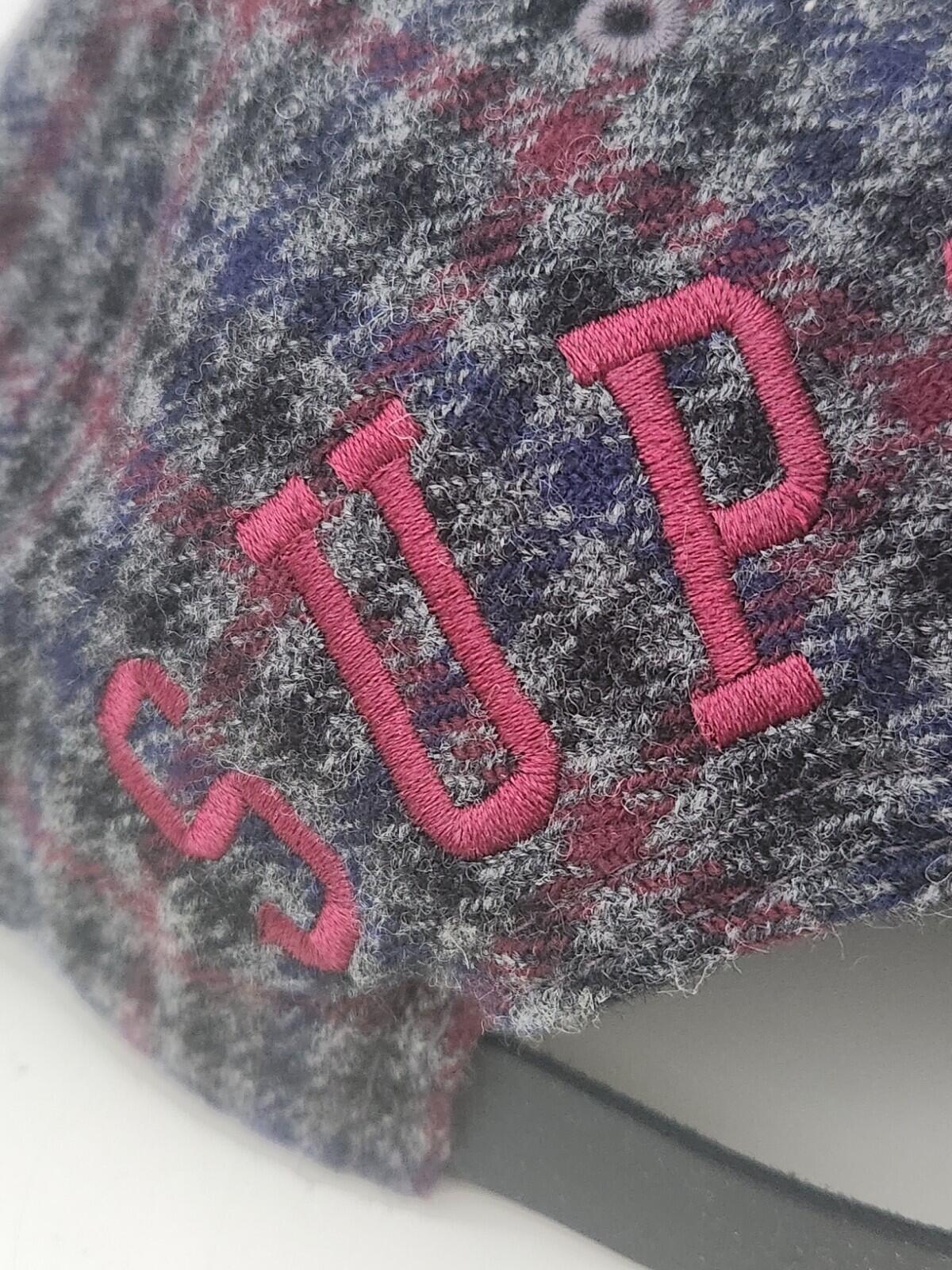 FW14 Supreme Tweed Back Arc  5-panel cap Wool hat Rare Vintage 2014