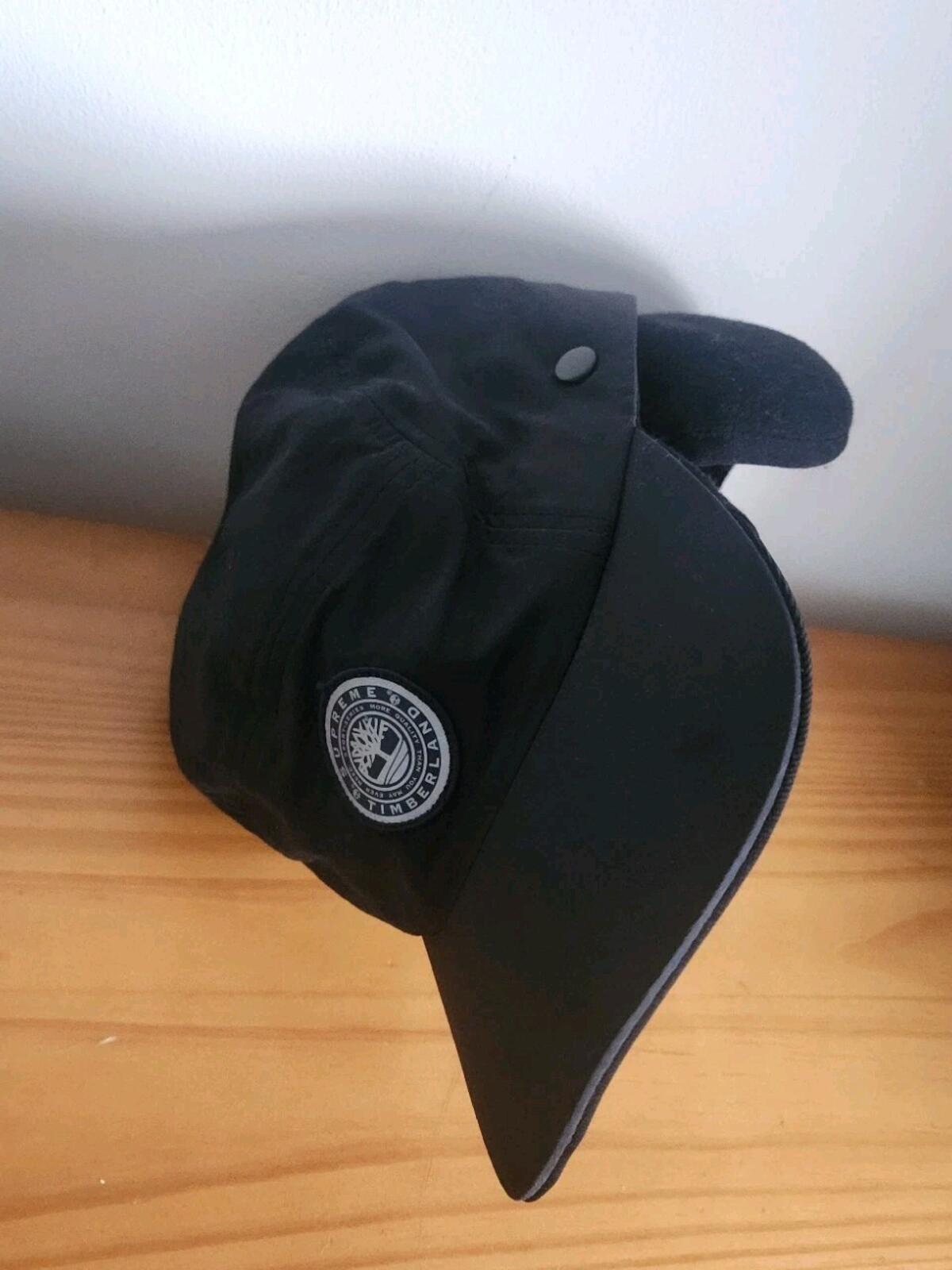 FW21 Supreme x Timberland 2-in-1 Earflap Hat Black Water Resistant