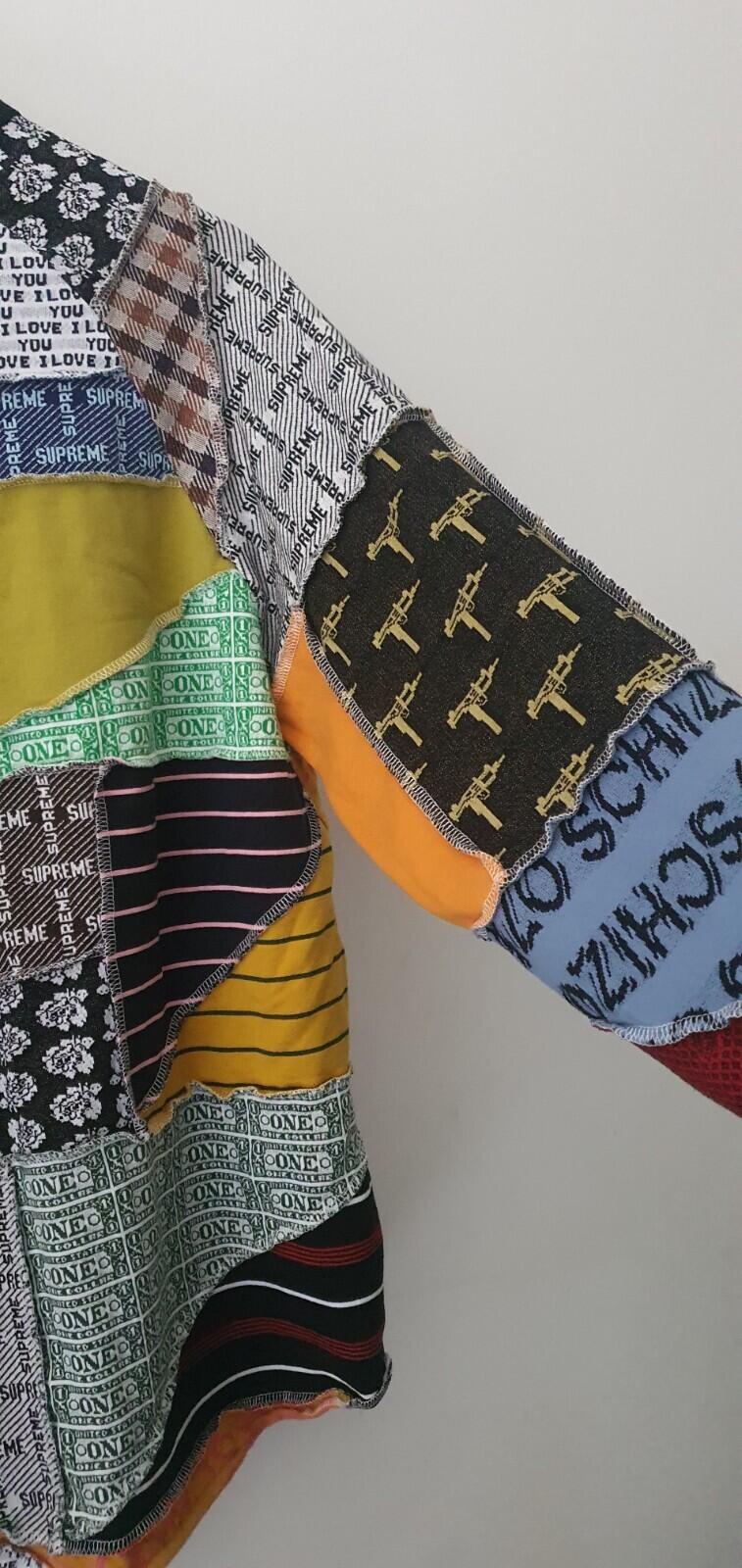 SS23 Supreme Patchwork Jacquard L/S top Jumper Crewneck Size XL 2XL XXL