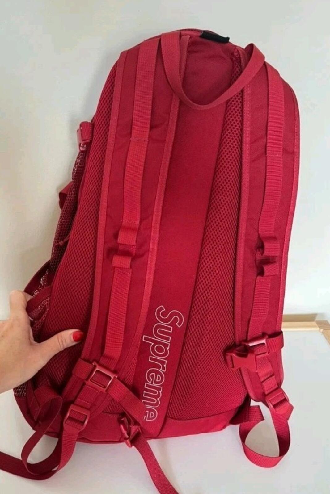 SS20 Supreme backpack Cordura Bag Mesh Dark Red Rucksack