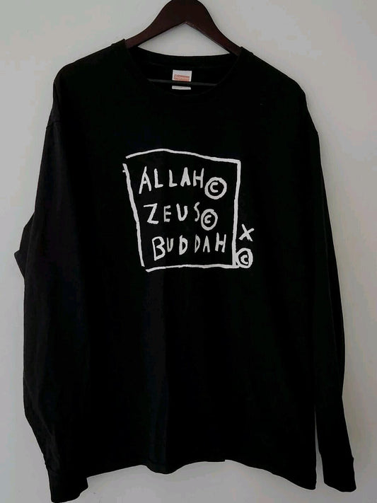 FW13 Supreme Jean Michel Basquiat Black L/S tee T-shirt XL vintage 2013 Rare