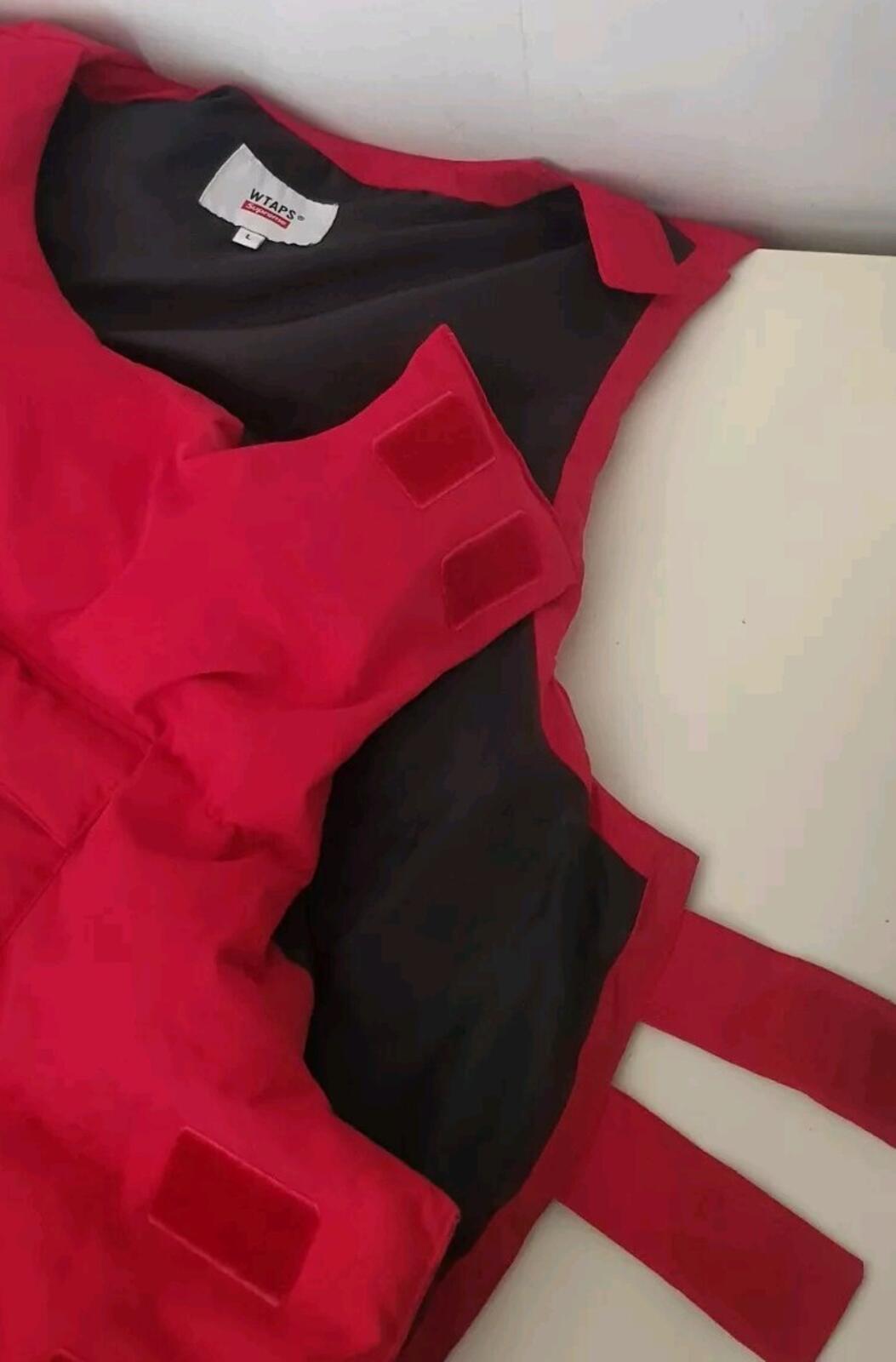 FW21 Supreme x WTAPS Tactical Down Vest Red Size L Water Resistant