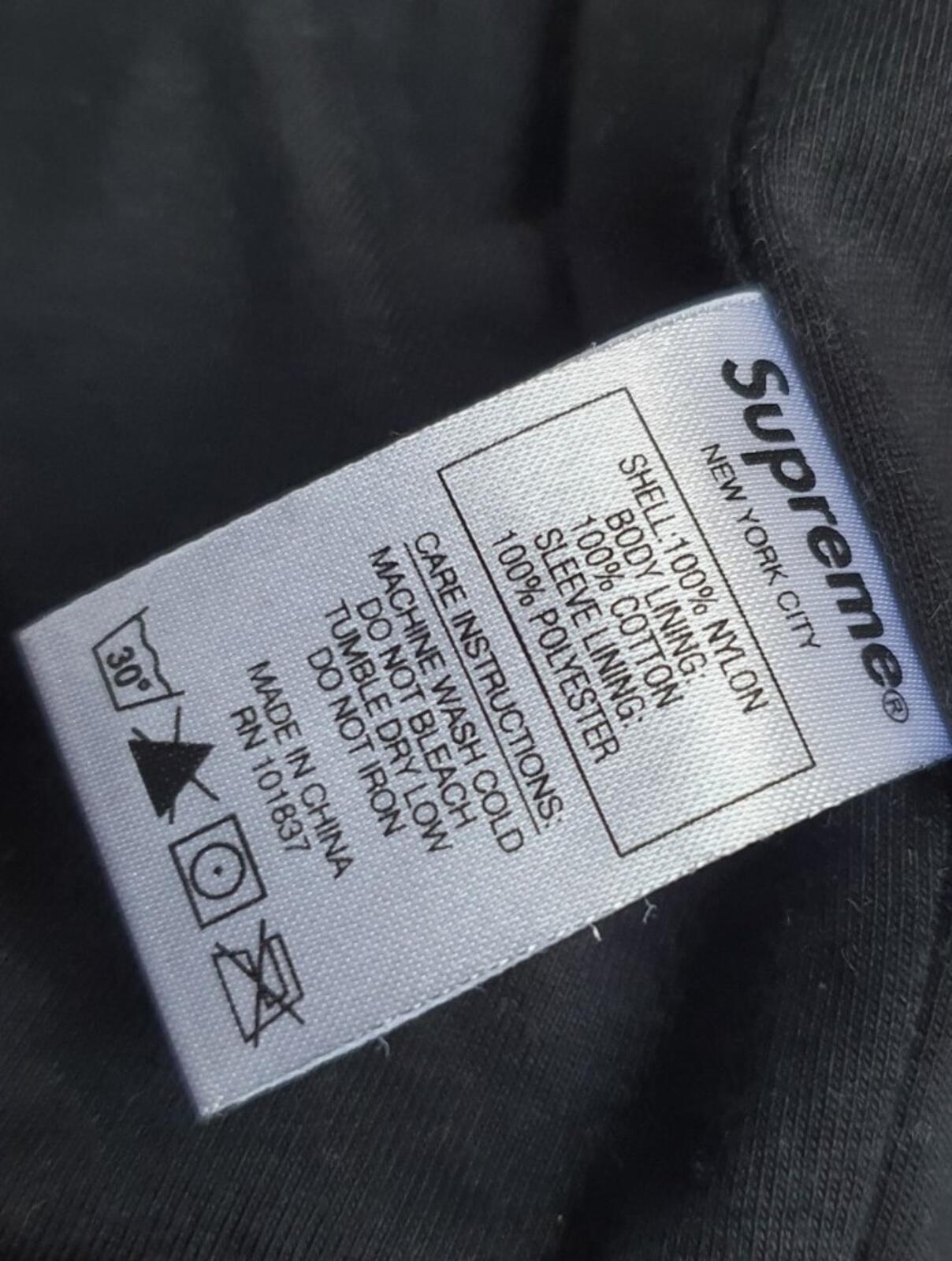 SS20 Supreme Big Letter Track Jacket Black Size M Water Resistant