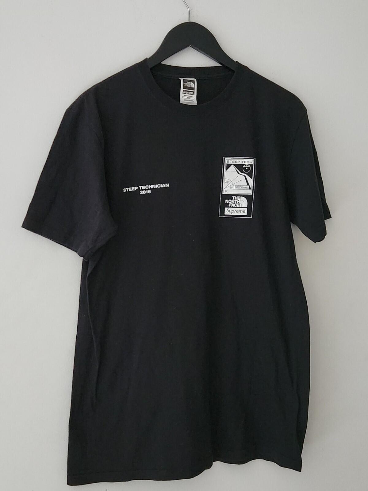 SS16 Supreme x The North Face Steep Tech Tee Größe M Schwarz T-Shirt TNF