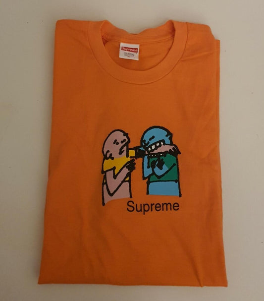 FW19 Supreme Bite neongelbes T-Shirt Größe XL Neu