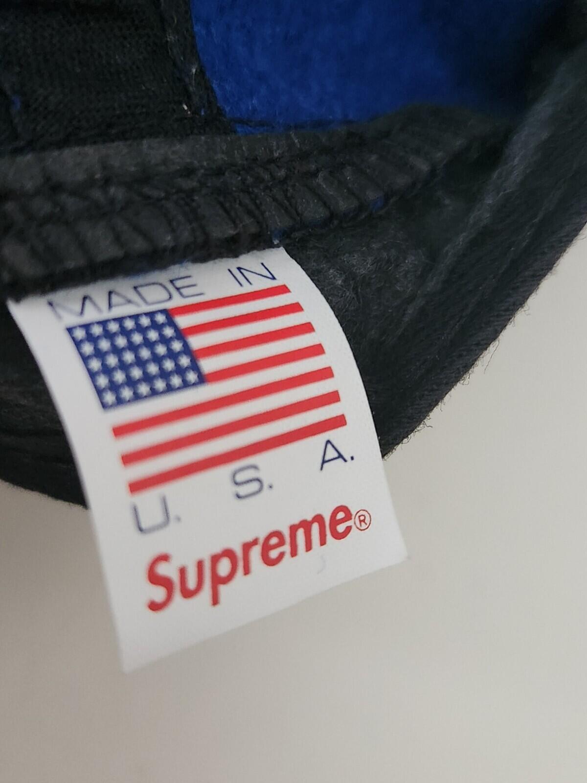 FW15 Supreme Milano Filz 5-Panel Cap Schwarz Blau Rot Wollmütze Selten 2015 S Logo