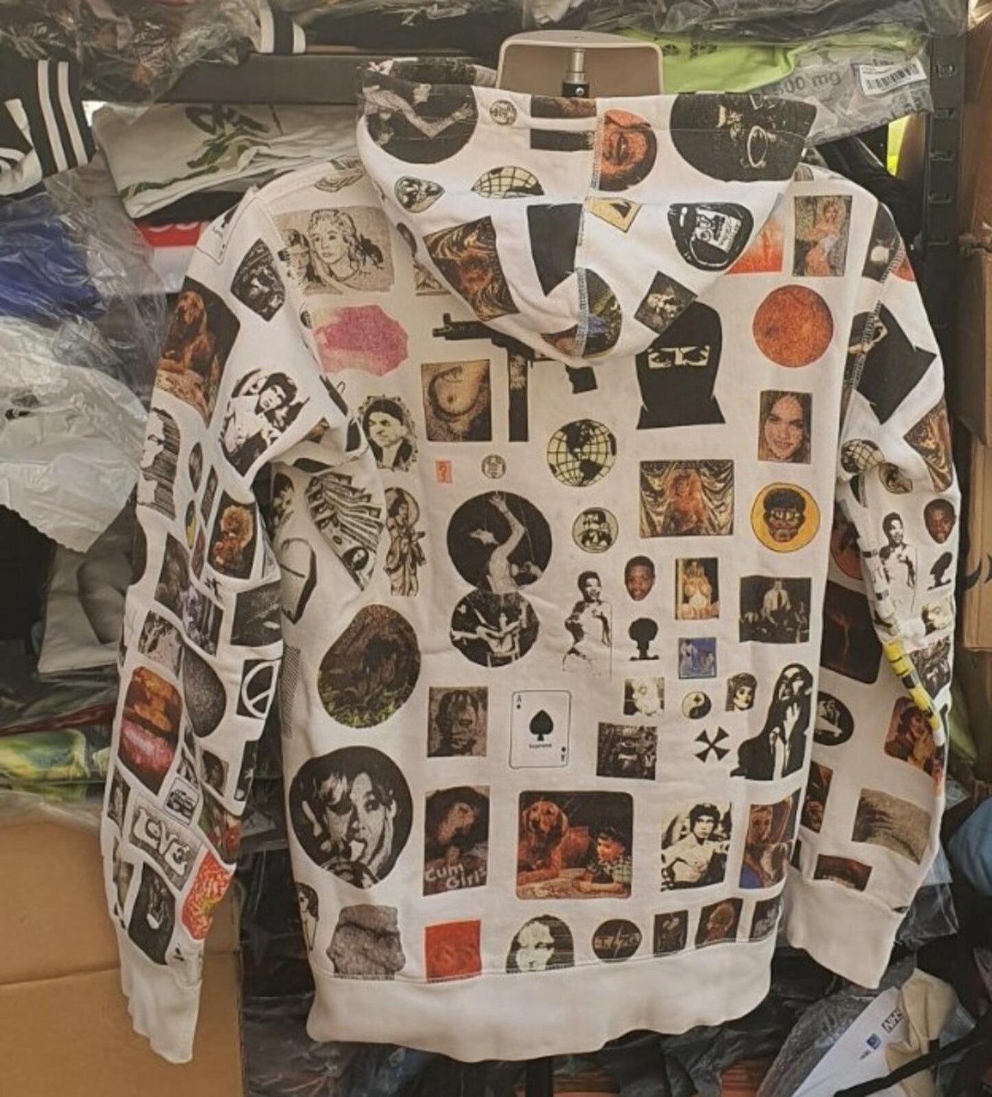 SS17 Supreme Thrills Hooded Sweatshirt White Size M