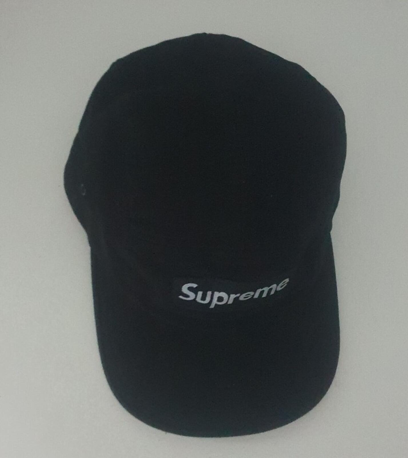 2002 Supreme ETA Camp Cap Waterproof Cotton hat vintage Very Rare Box Logo Black