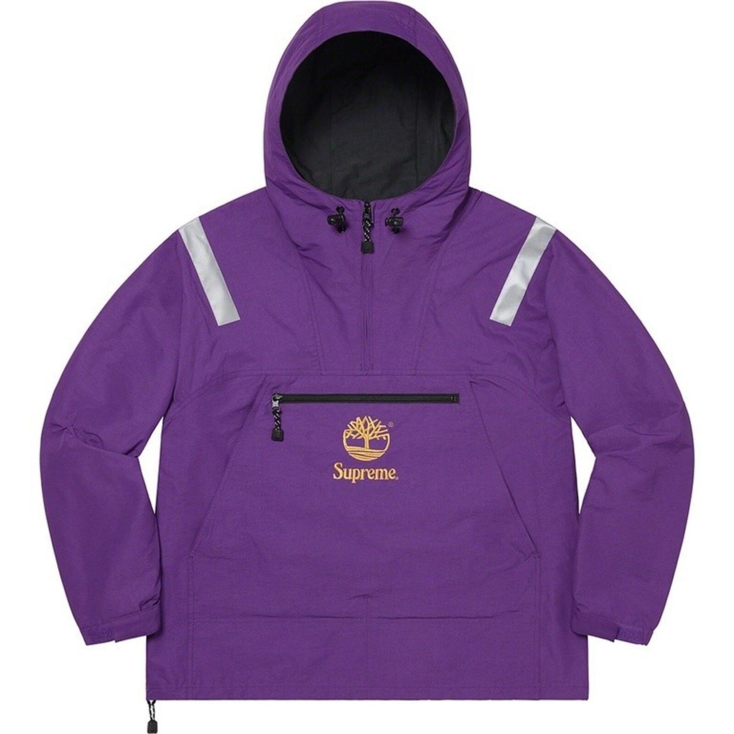 SS21 Supreme x Timberland Reflective Taping Anorak Jacket Purple Size M