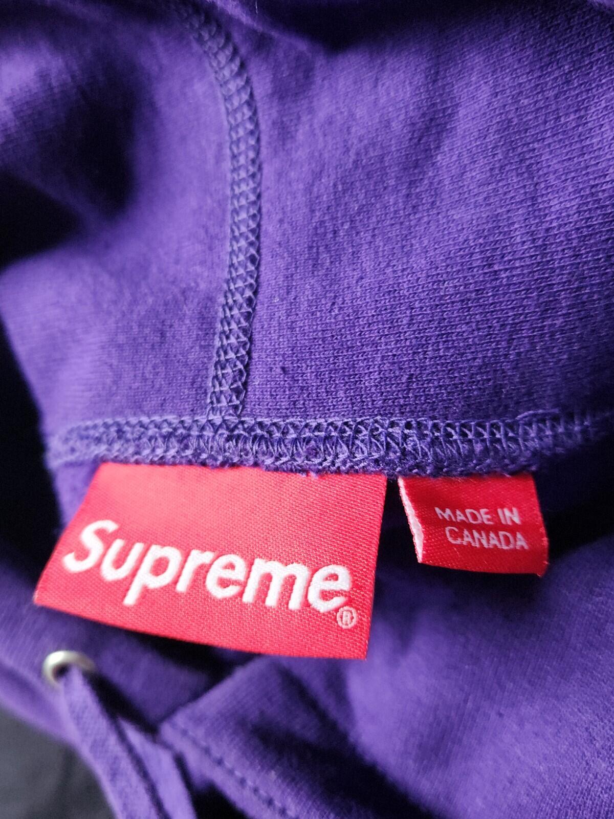 SS21 Supreme Swarovski Logo Hooded Sweatshirt Purple Size L