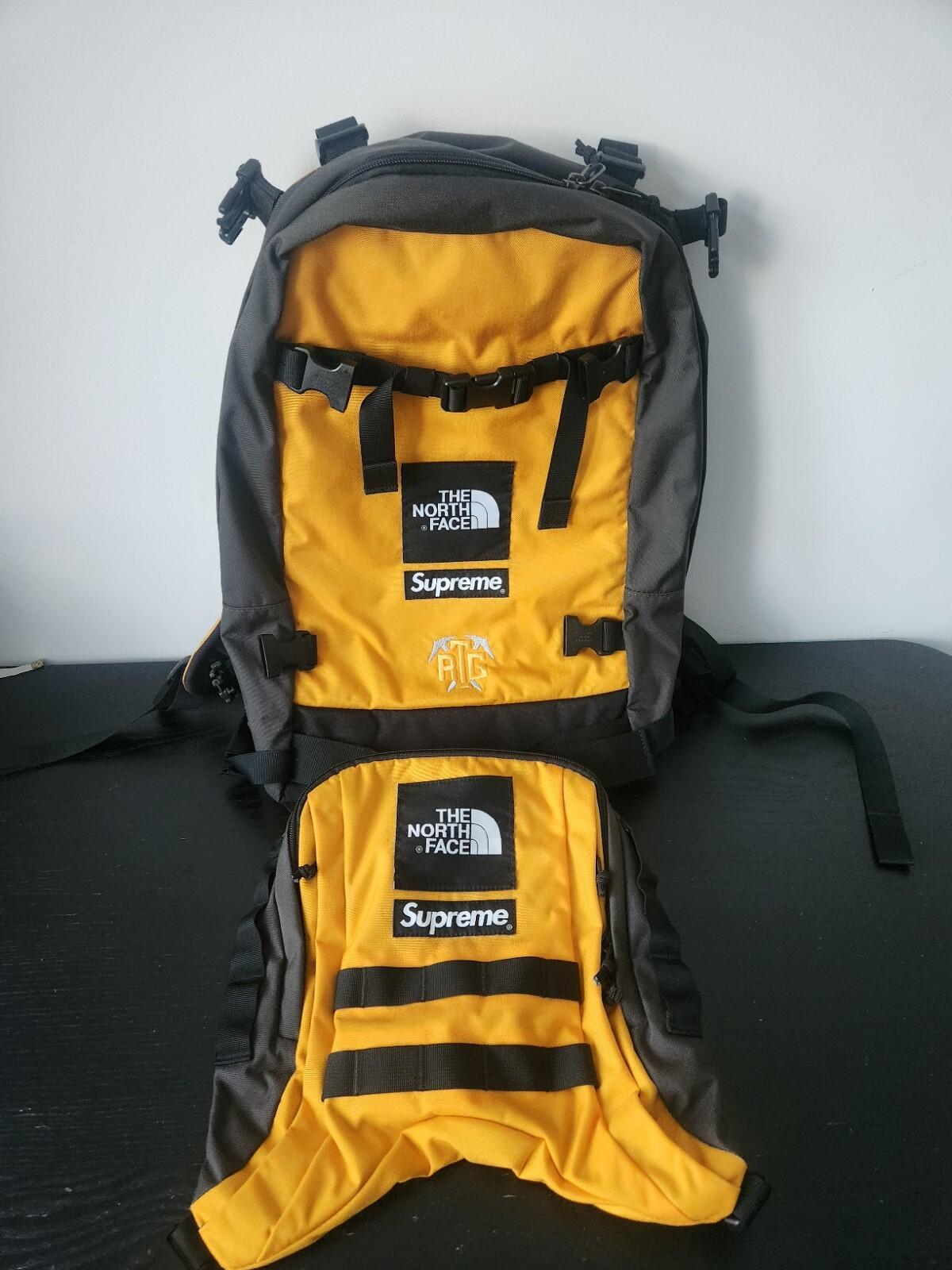 SS20 Supreme x The North Face RTG backpack Gold TNF bag 2 in 1 Water Resistant