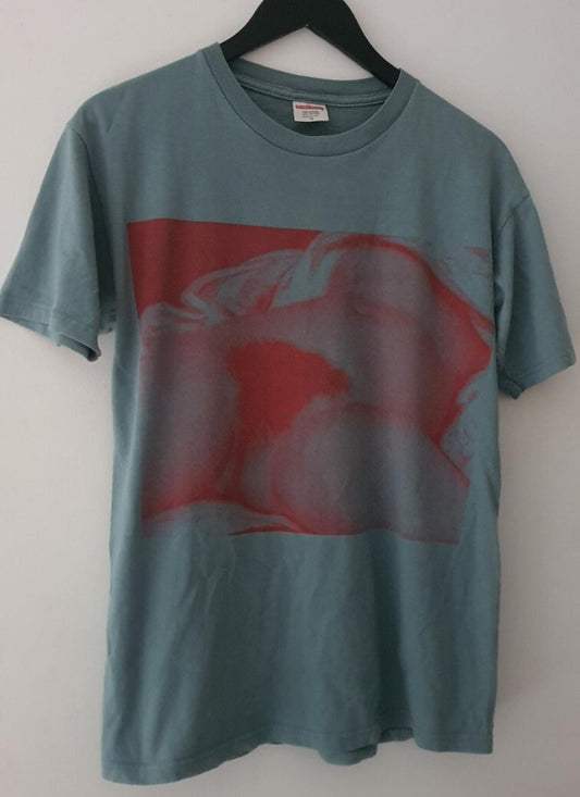 SS12 Supreme Origin Tee talla M azul Camiseta muy rara Vintage 2012