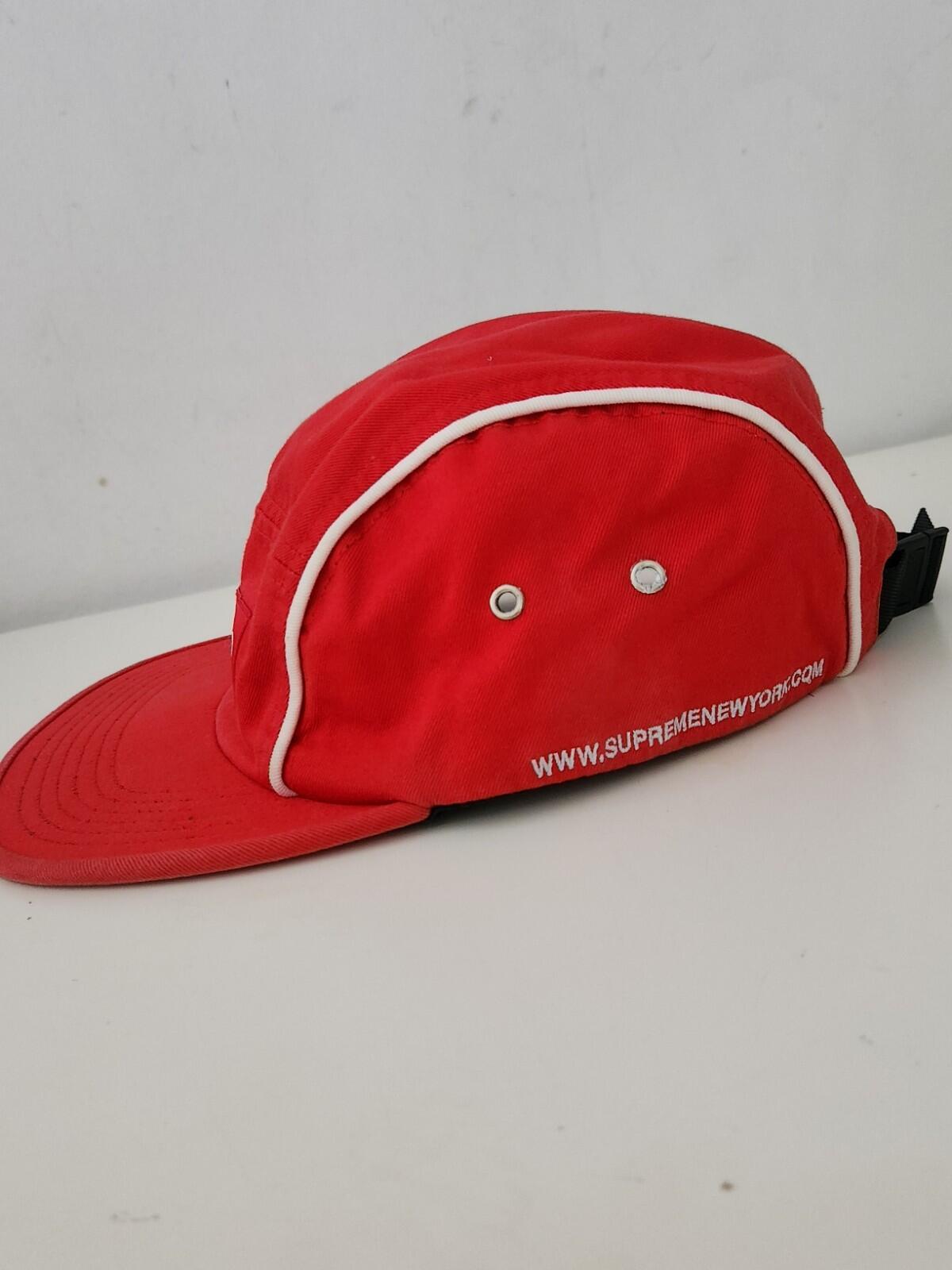 FW18 Supreme Piping Camp Cap Red