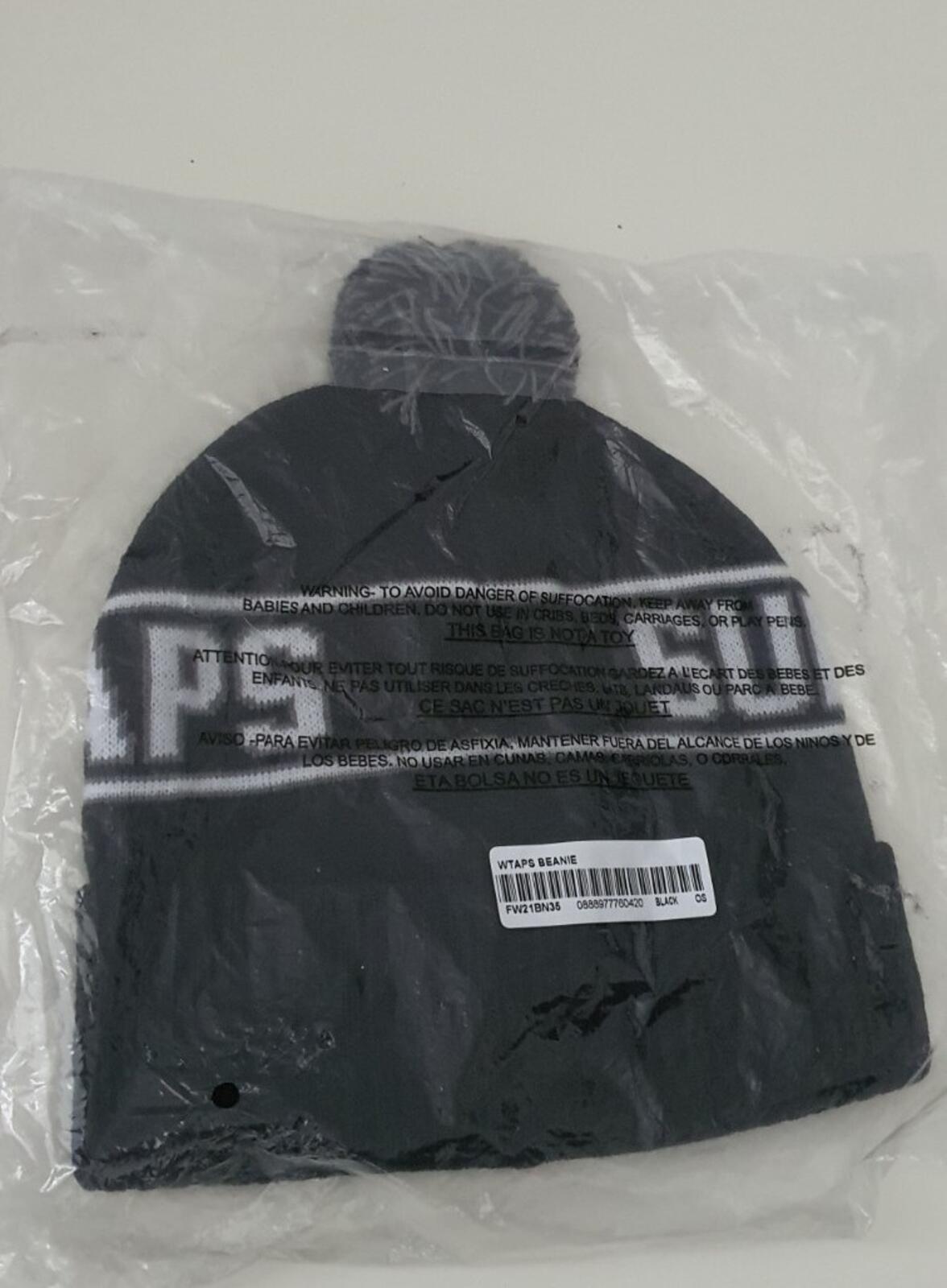 FW21 Supreme x WTAPS beanie Black New And Unopened Hat