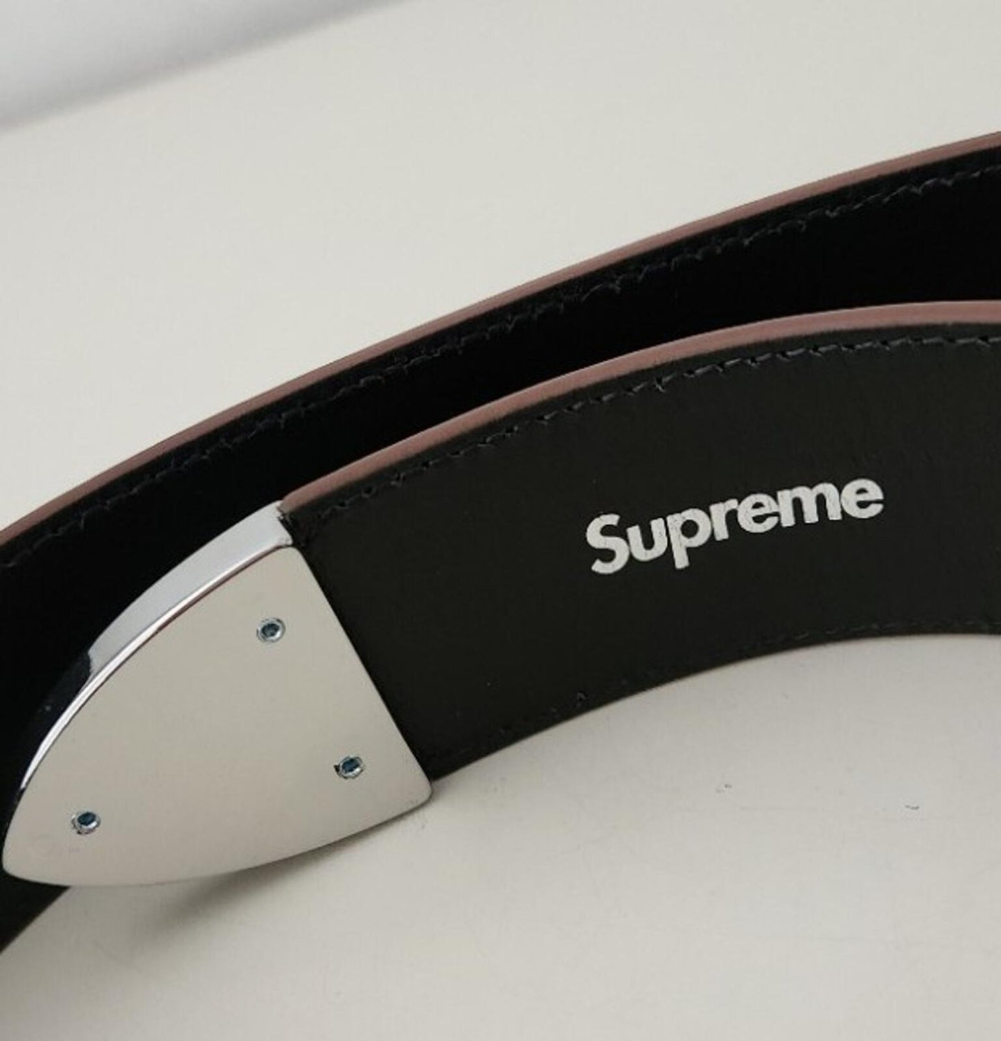 FW22 Supreme Glitter Vinyl Ranger Belt Size M Medium Brown Leather New Accessory