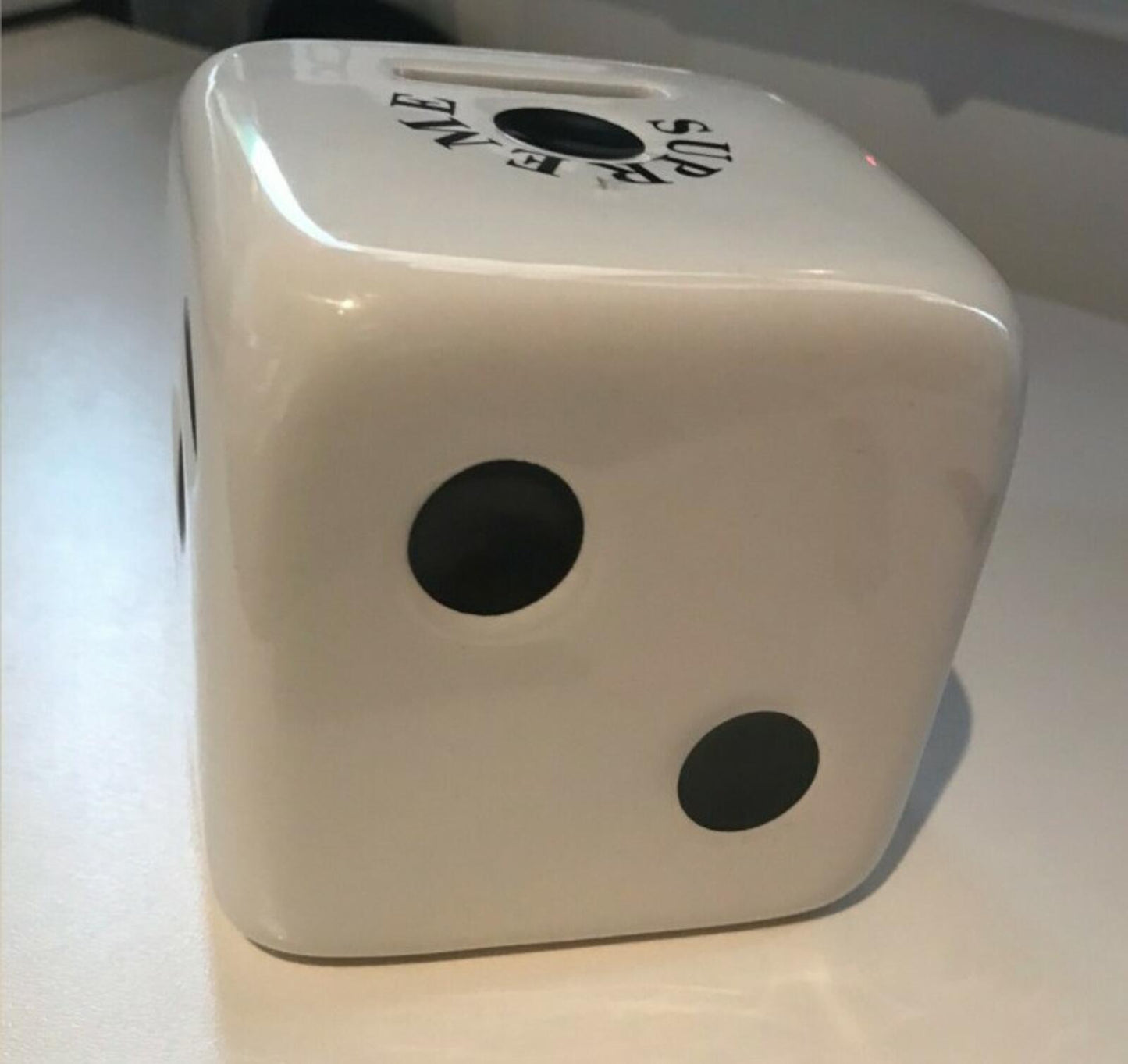 SS11 Supreme Ceramic Piggy Bank Dice White Very Rare Accessory 2011 Vintage