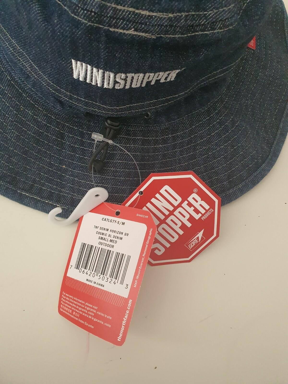SS15 Supreme x THE NORTH FACE Windstopper denim breeze hat TNF S/M boonie Rare