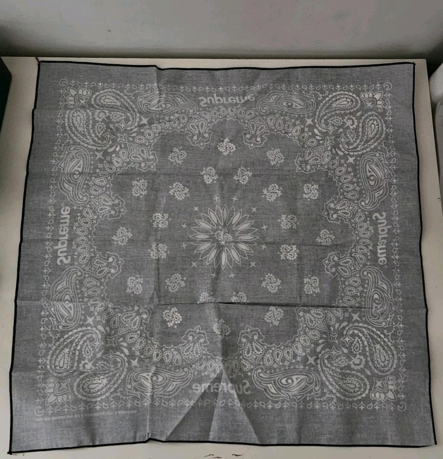 SS24 Supreme x Hav-A-Hank Bandana Black Scarf Cotton