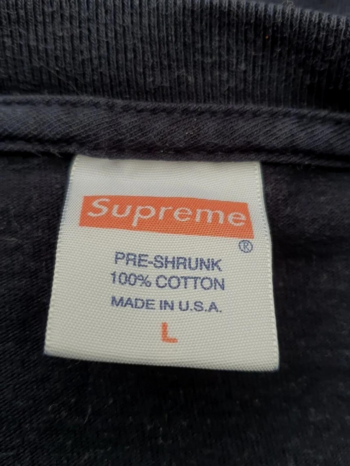 FW14 Supreme x KRS-One All Means tee navy T-shirt size L large box logo Rare