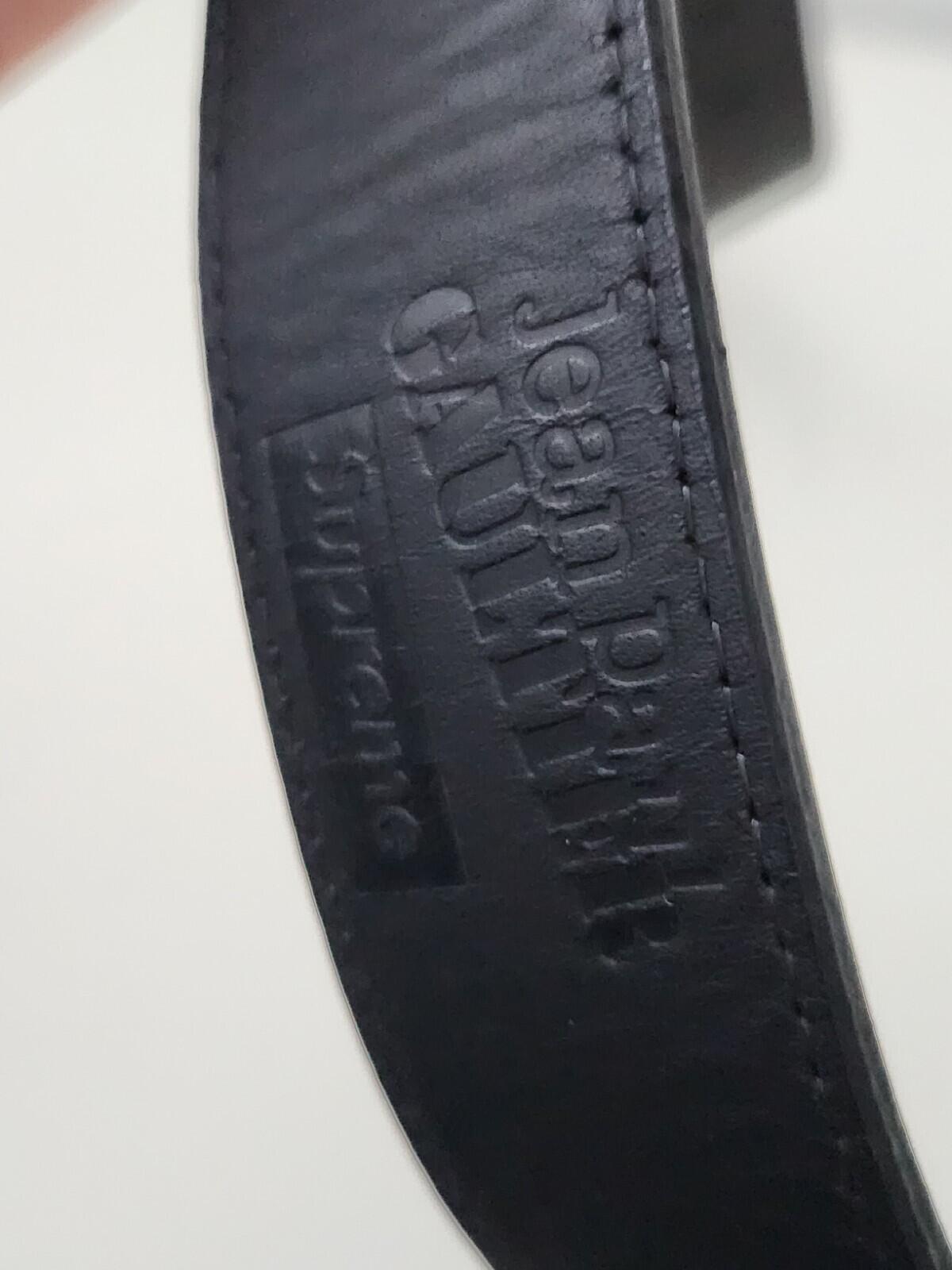 SS19 Supreme Jean Paul Gaultier cowhide leather belt RRP £148 Black size S/M