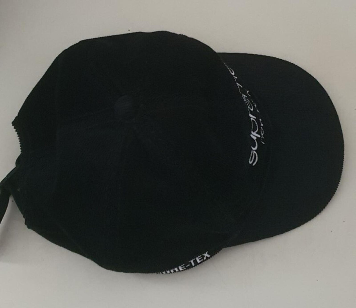FW21 Supreme GORETEX corduroy Classic Logo 6-panel black water resistant hat Cap