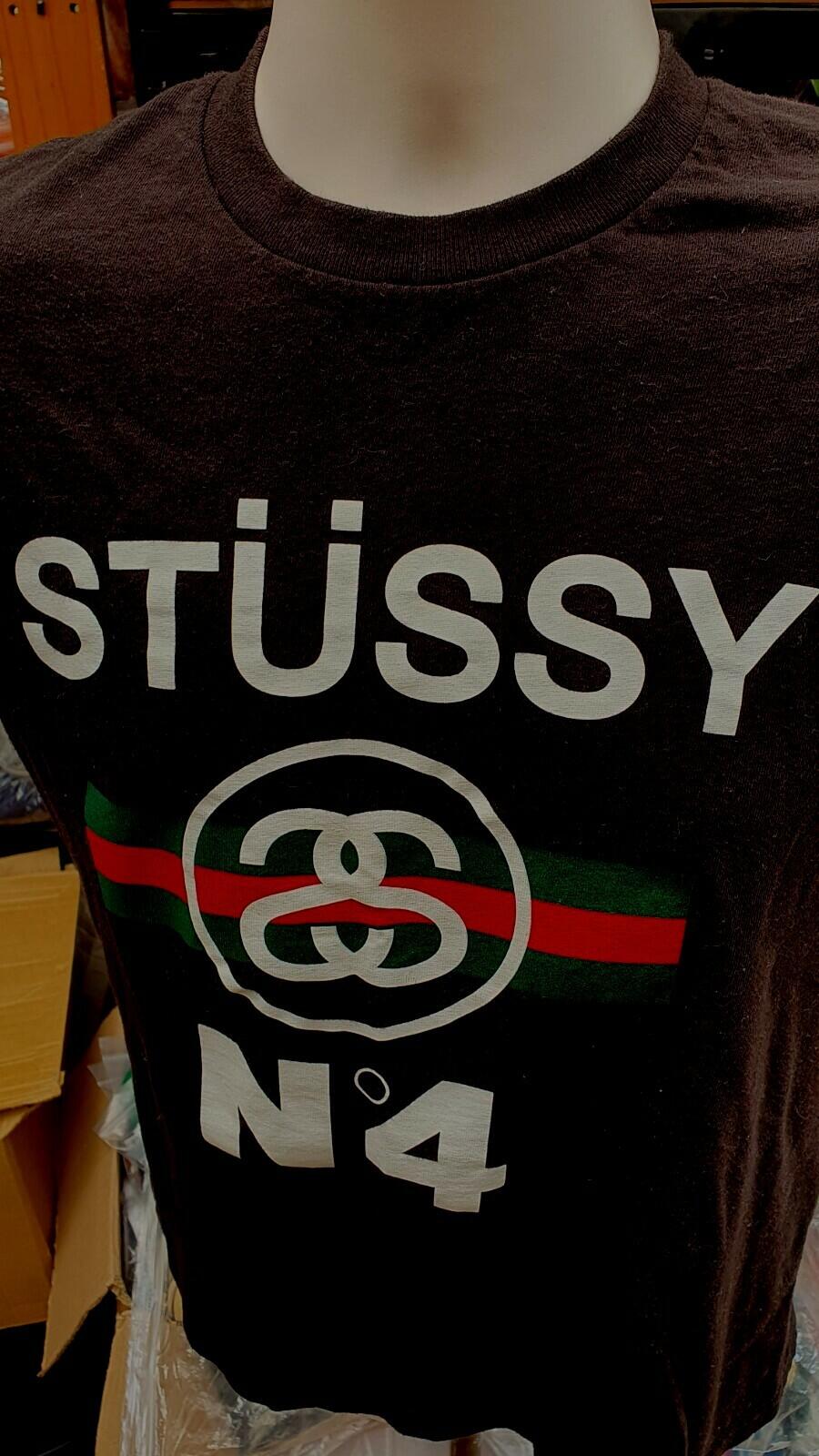 STUSSY camiseta negra n.º 4 talla S
