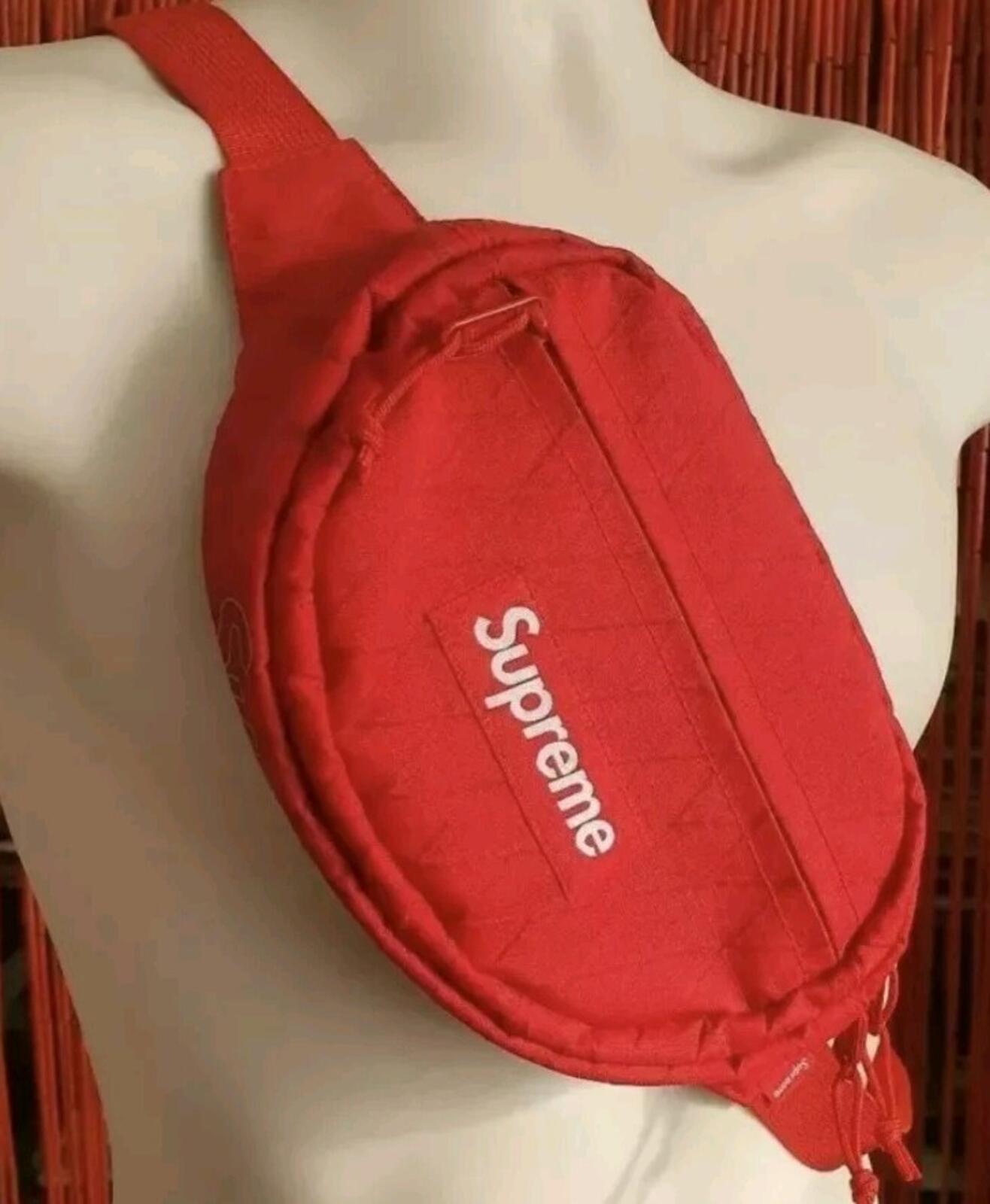 FW18 Supreme Red waist shoulder bag Water and Abrasion resistant Belt Pack