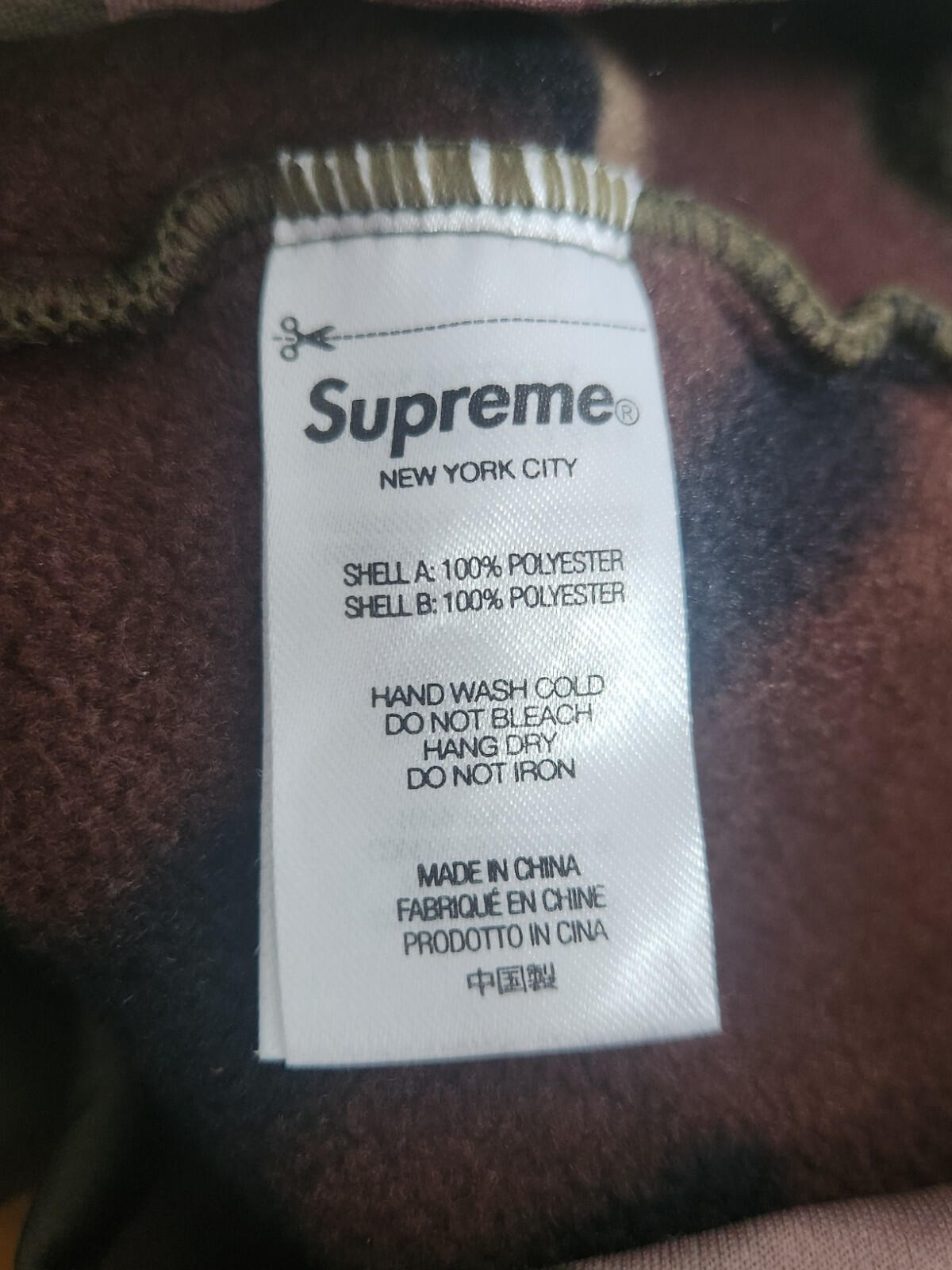 FW22 Supreme x Polartec Facemask Beanie Woodland Camo