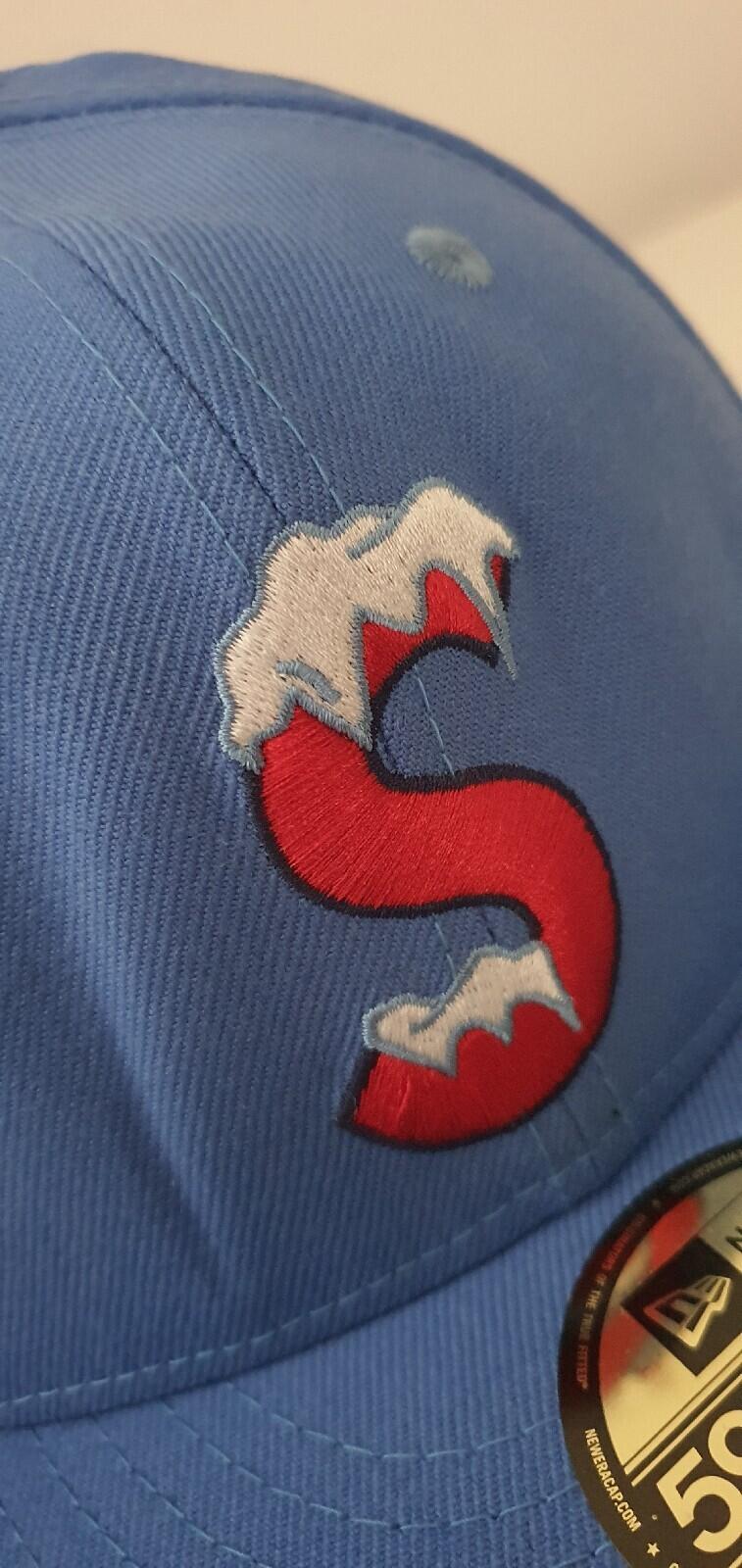 FW20 Supreme S Logo New Era Bright Blue cap hat size 7 3/8