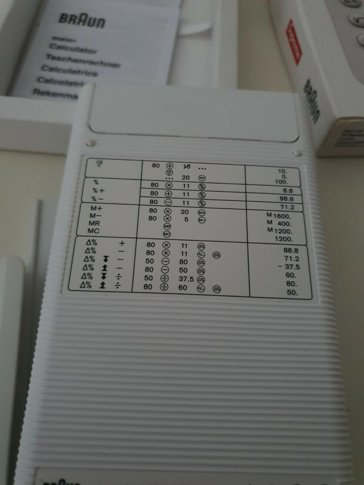 FW15 Supreme x Braun Et66 white calculator with protective slide cover Accessory