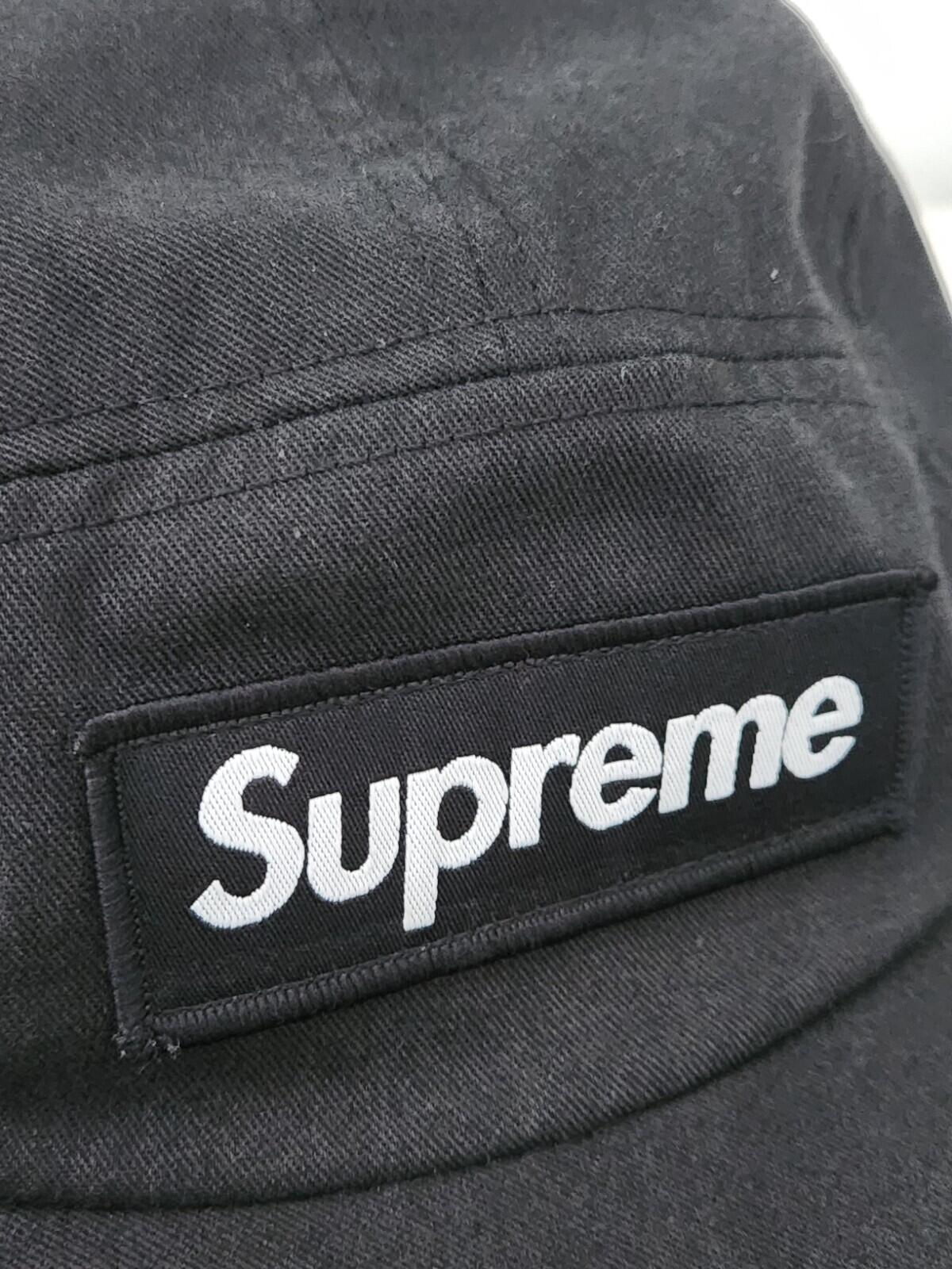 FW18 Supreme Military Camp Cap Hat Black  Box logo