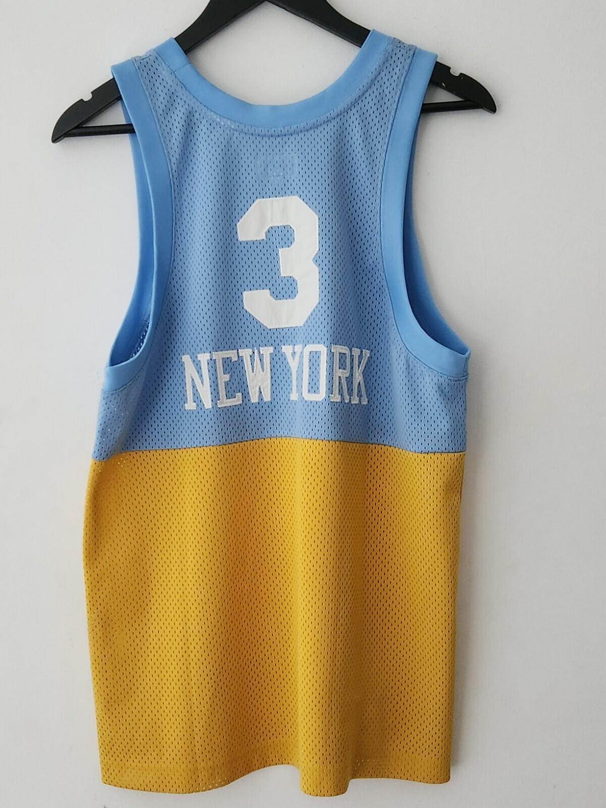 SS12 Supreme Split tank top Mesh T-shirt M medium tee Blue Yellow Rare Vintage