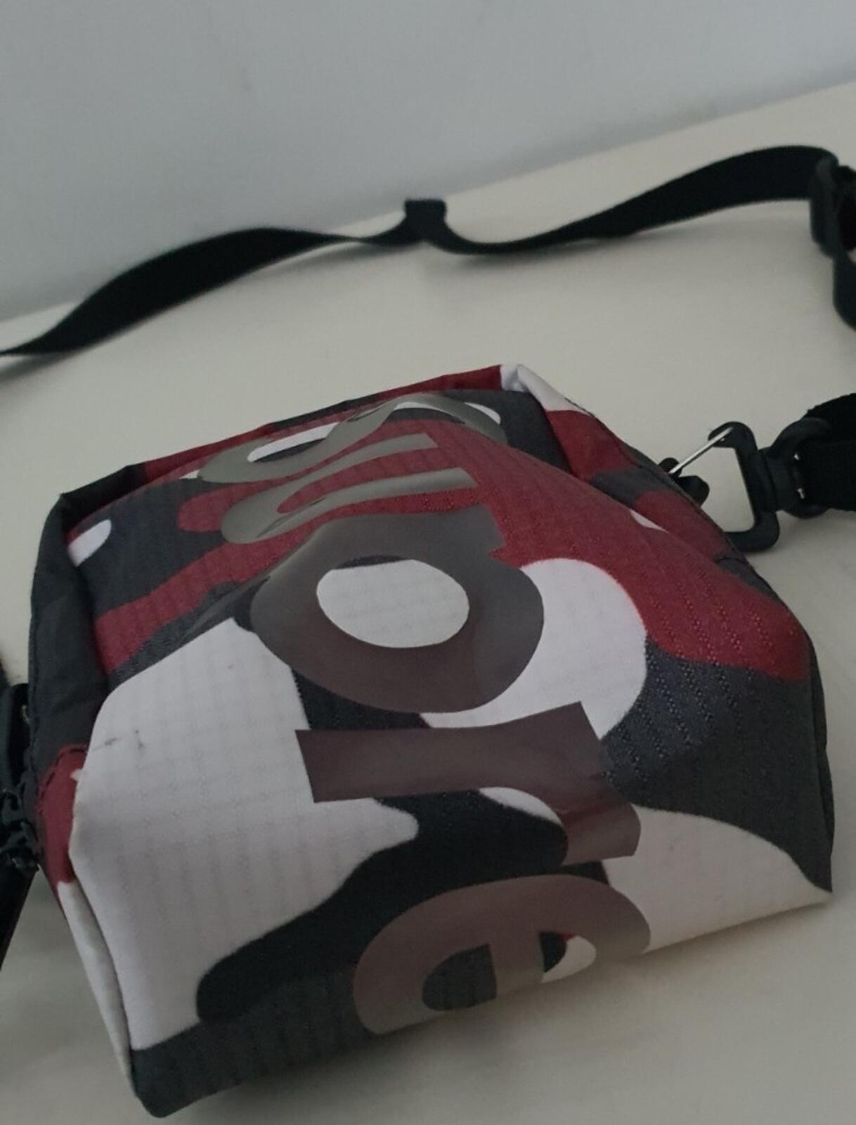 SS21 Supreme Neck Pouch Shoulder Bag Red Camo Water Resistant