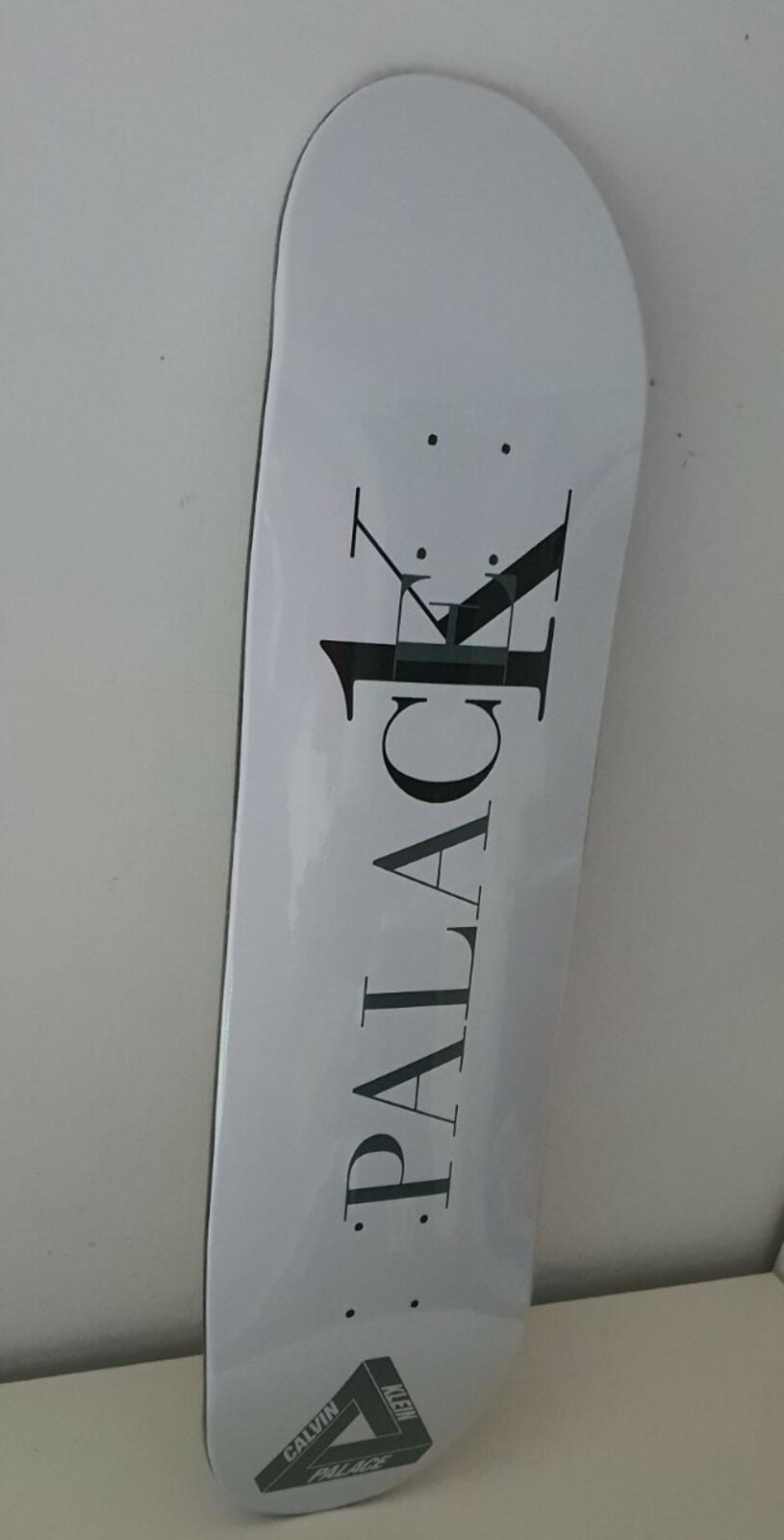 SS22 CK1 Palace Board Skateboard deck skate Calvin Clein white size 8.5" New
