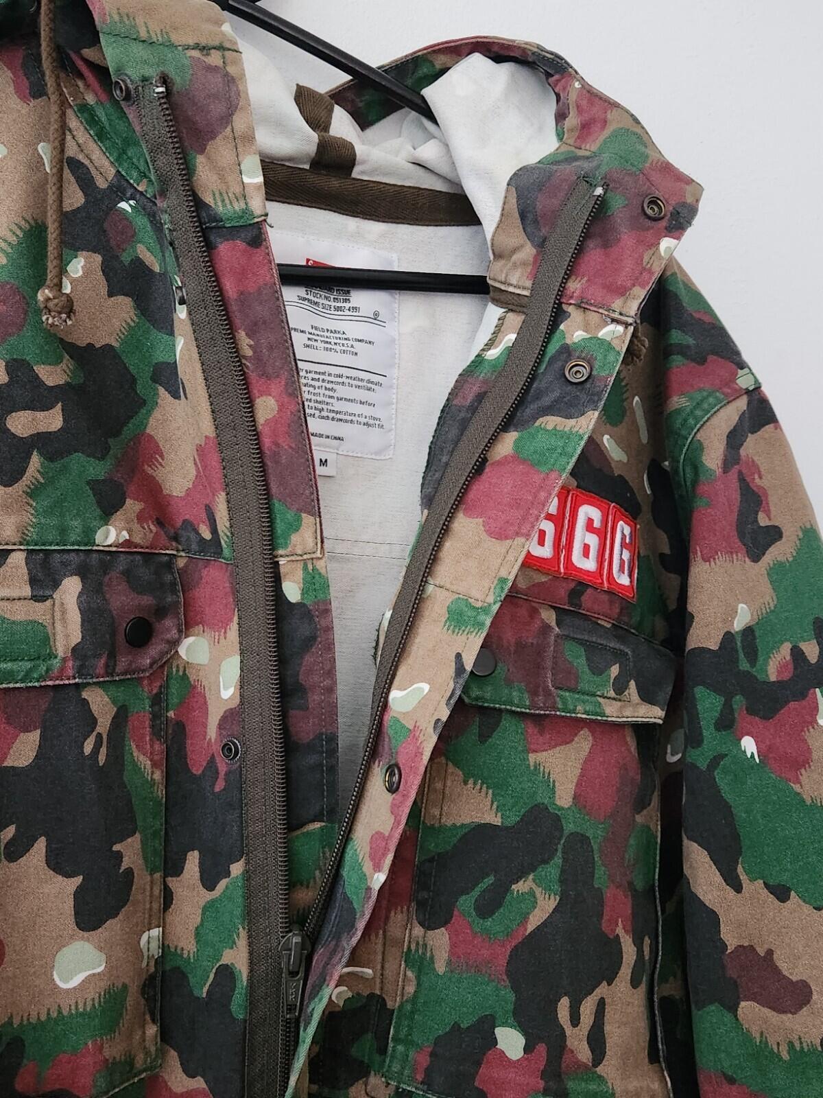 SS17 Supreme Field Parka Größe M Medium Jacke Mantel Swiss Camo Camouflage 666