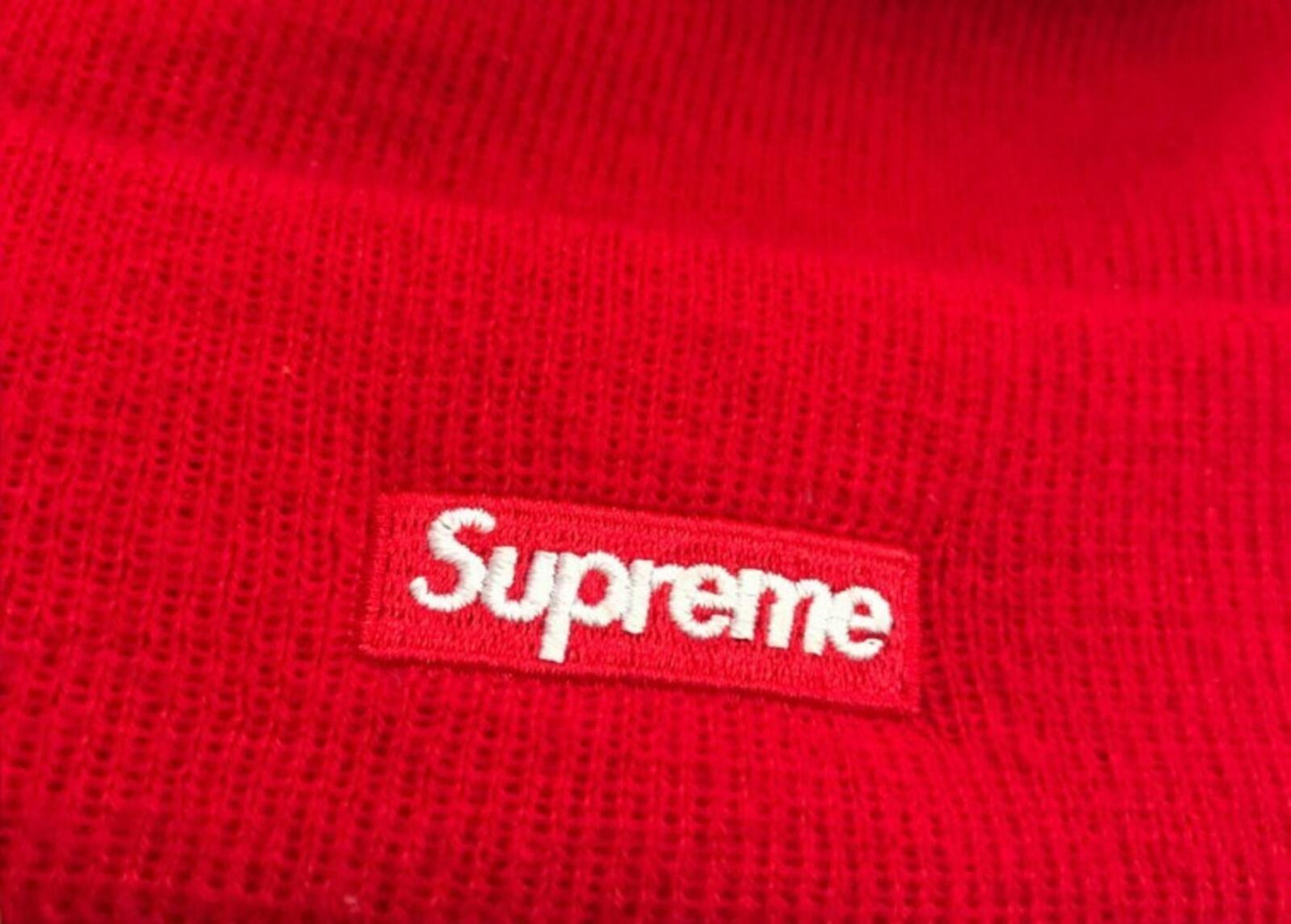 FW17 Supreme New Era S Logo red Beanie