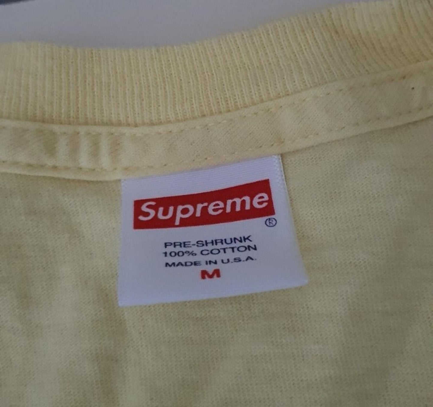 SS18 Supreme Mona Lisa tee M medium palm yellow T-shirt