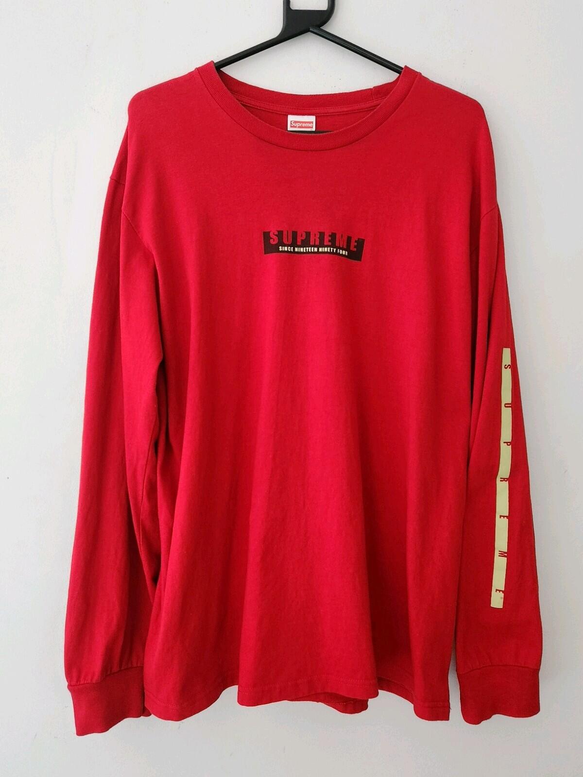 FW18 Supreme 1994 L/S Tee Red Longsleeve T-shirt Size L Large Top
