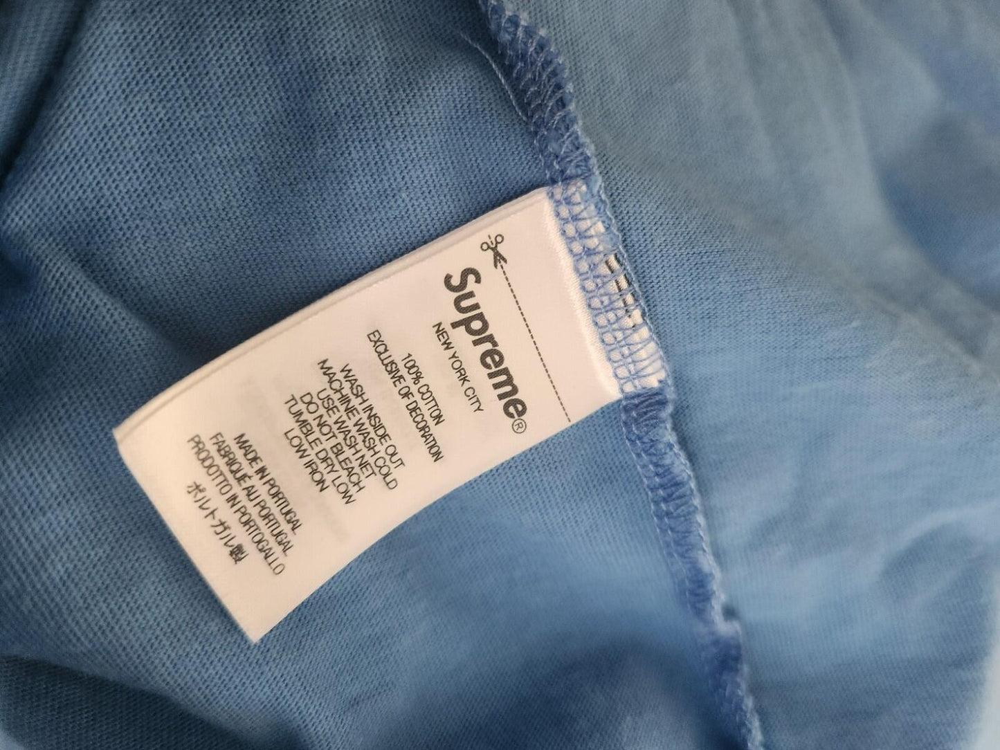 Camiseta de manga larga FW23 Supreme Racing Intarsia azul talla M cuello redondo