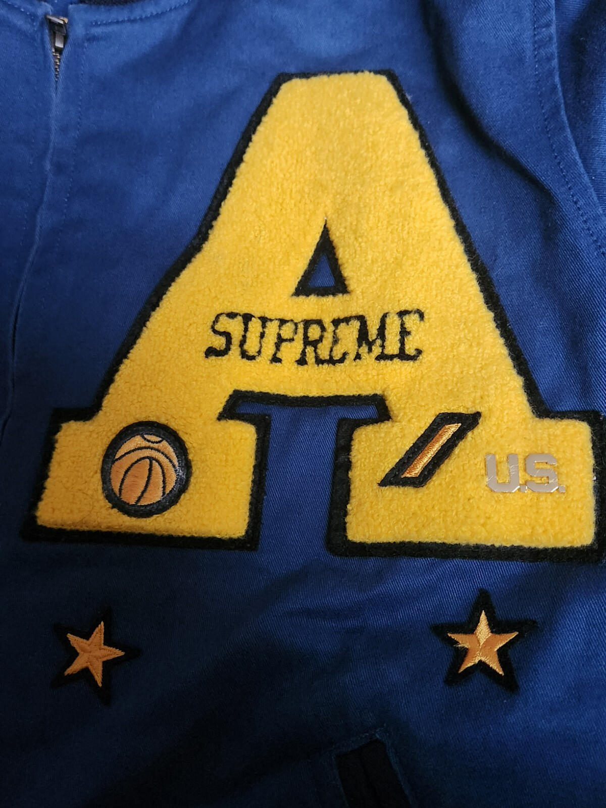 SS13 Supreme Cadet varsity jacket blue L large vintage 2013 Vintage Rare