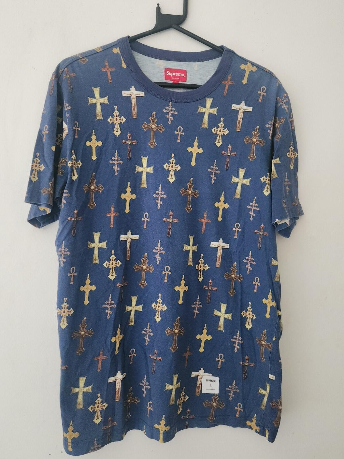 SS13 Supreme Crosses Tee size L large navy T-shirt 2013 vintage rare