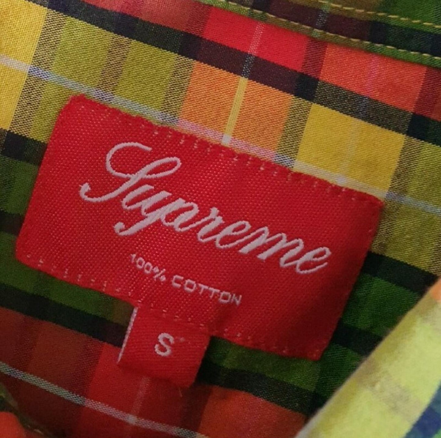 SS10 Supreme Factory Plaid S/S Shirt Multicolor Tartan Size S